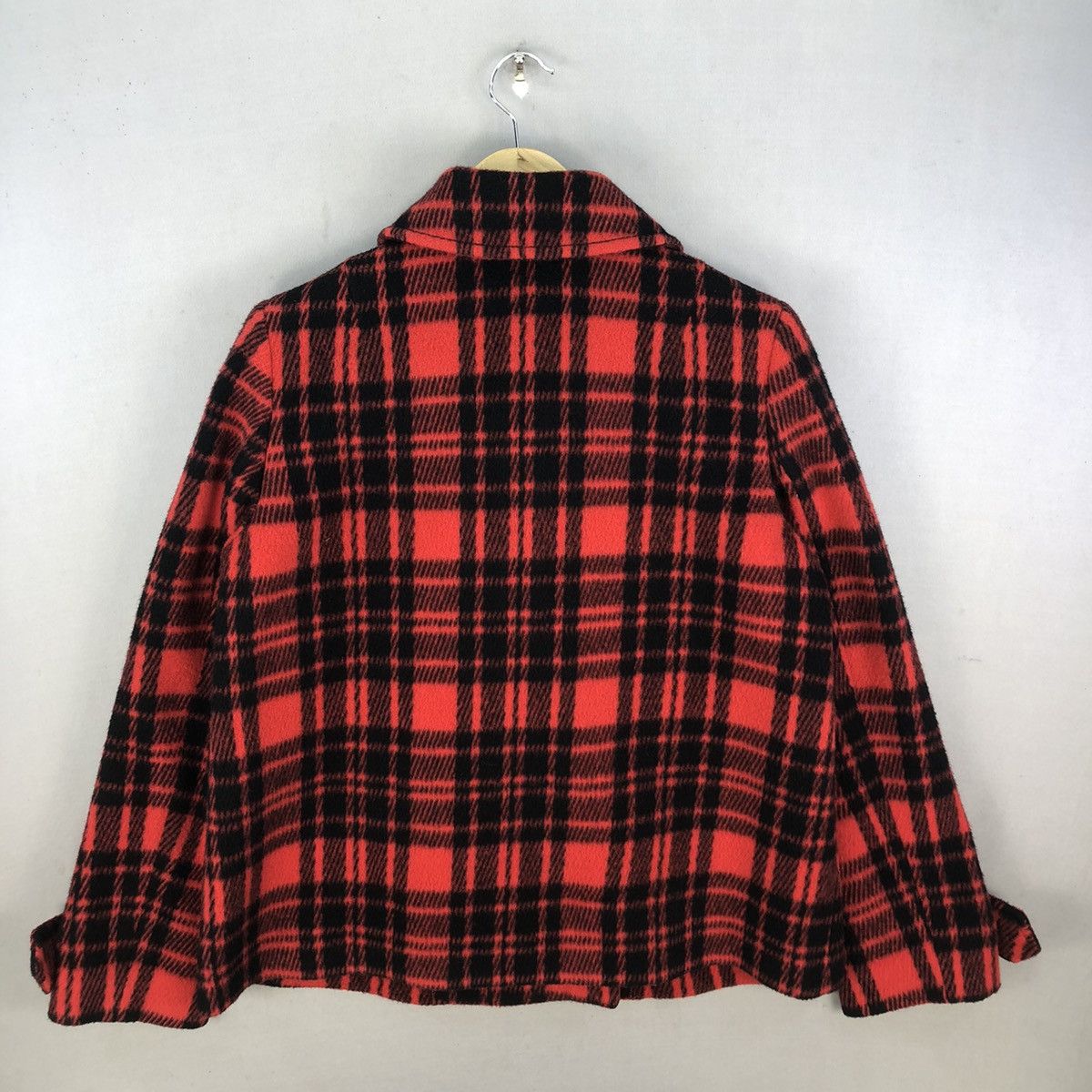 Japanese Brand Japanese Brand Double Breasted Plaid Wool Jacket Size S / US 4 / IT 40 - 6 Thumbnail