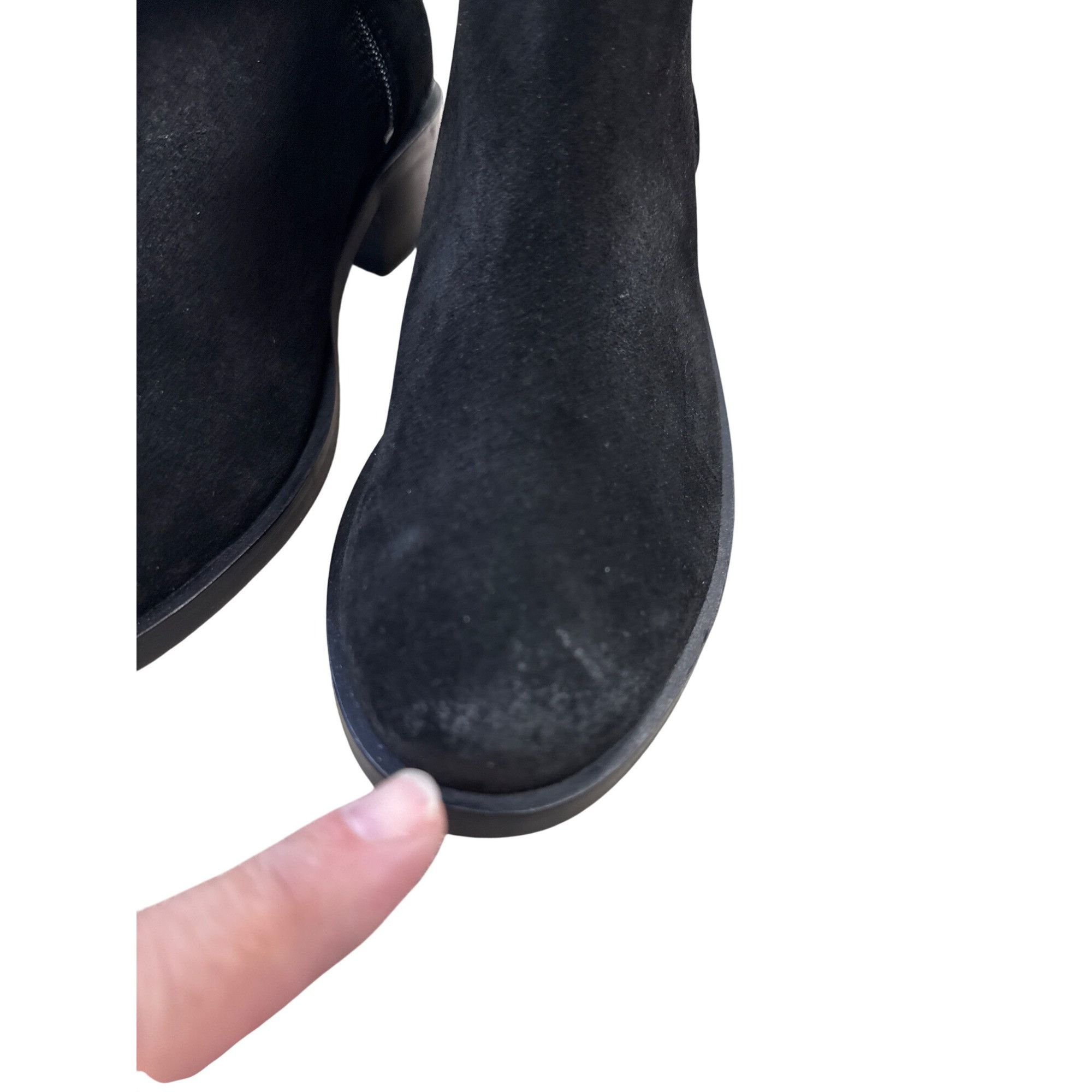 Designer Naughty Monkey Womens Black Suede Leather Riding Boots Size Size US 8.5 / IT 38.5 - 12 Thumbnail