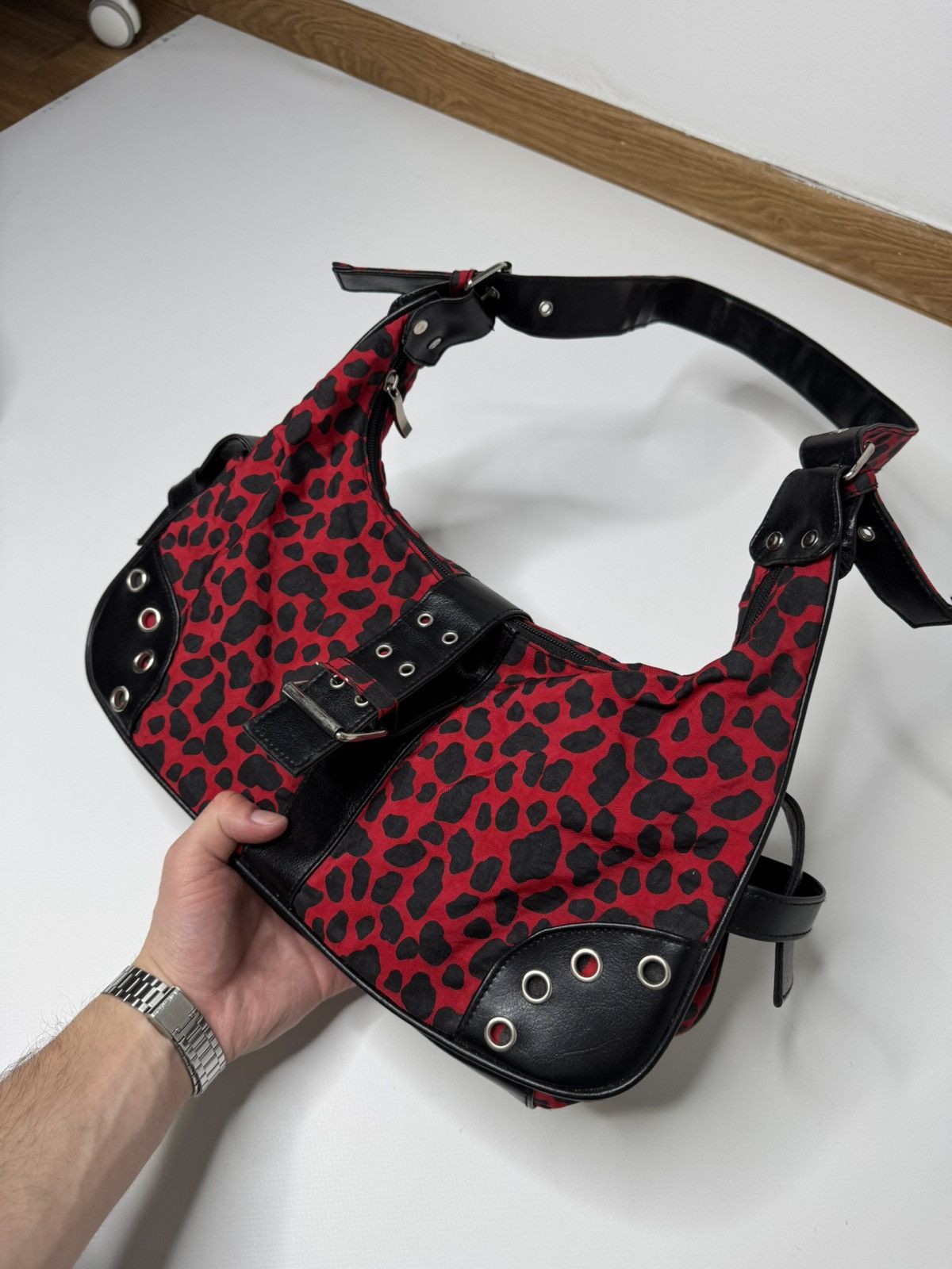 Vintage Vintage avant garde red black dot bag swag y2k if6was9 lgb Size ONE SIZE - 2 Thumbnail