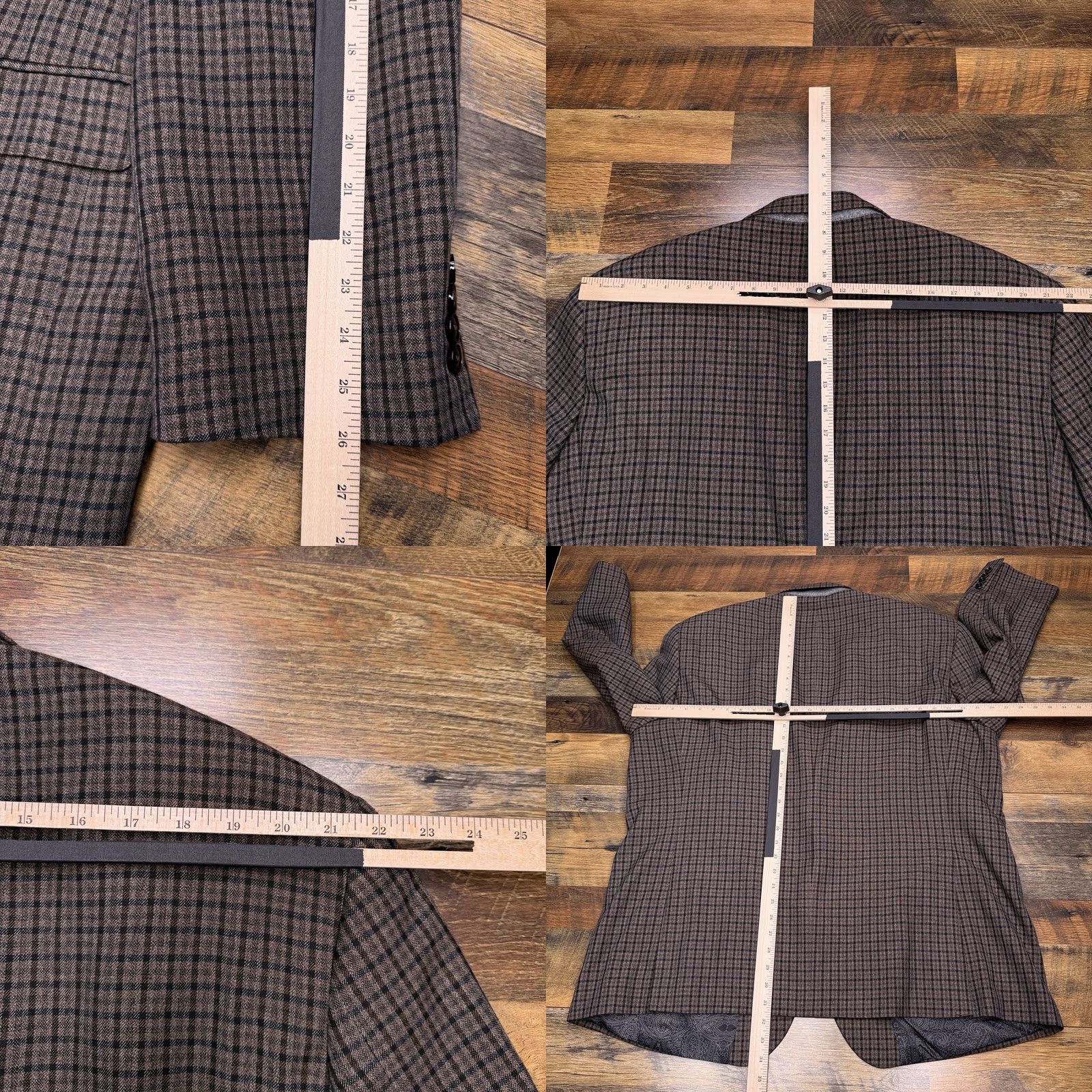 Vintage Oak Hill Blazer 2XLT 50L 52L Tan Check Sport Coat - Vintage Size 50R - 9 Thumbnail