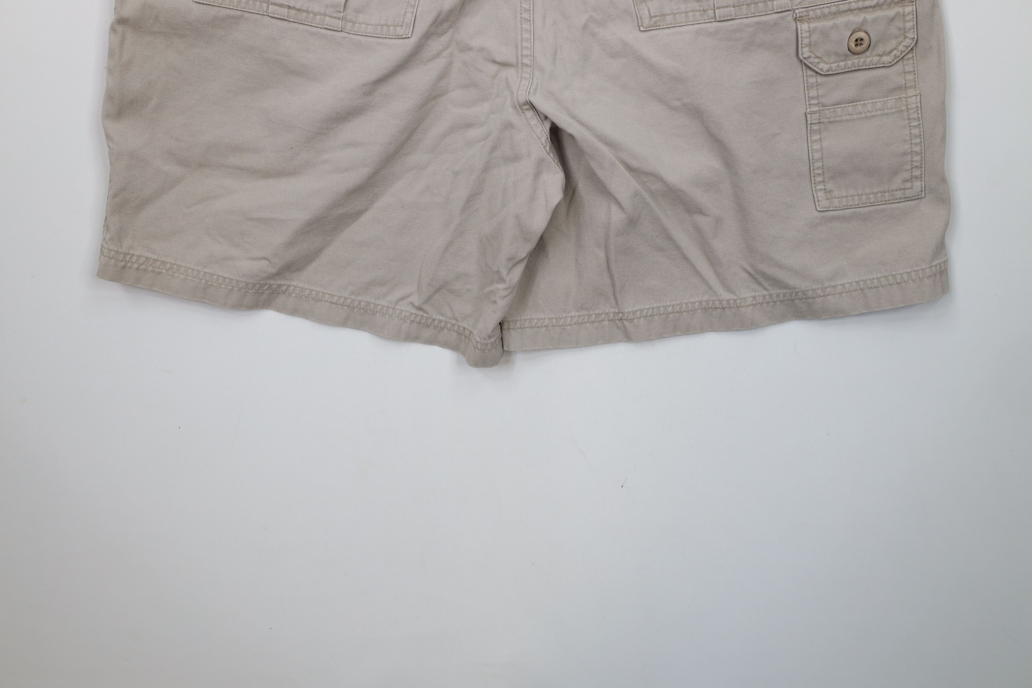 Cabelas × Vintage Vintage Cabelas Mens Above 7 Pocket Trail Cargo Shorts Beige Size US 38 / EU 54 - 13 Thumbnail