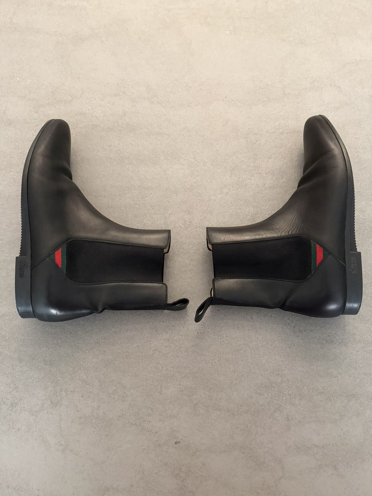 Gucci Gucci Leather Chelsea Boots Black Web Stripe –Size 41 (US 8) Size US 9 / EU 42 - 3 Thumbnail