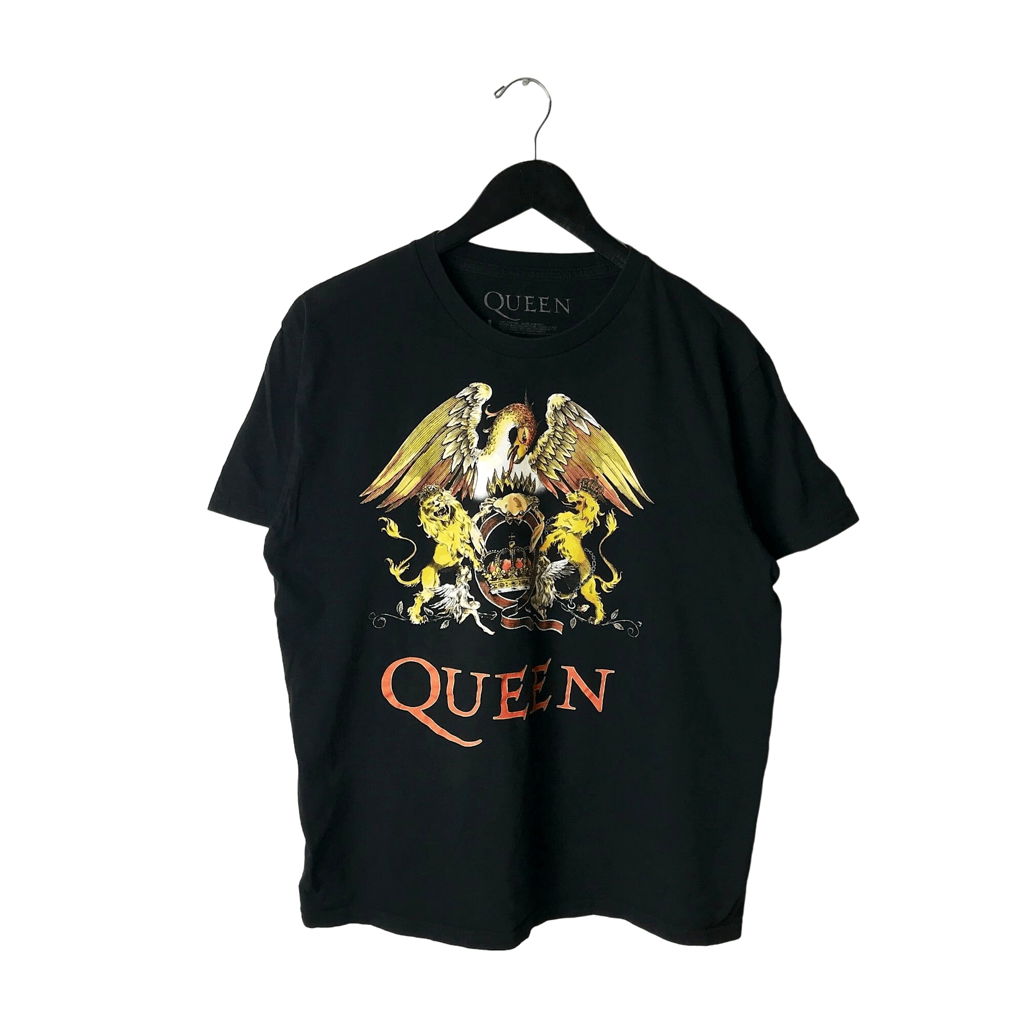 Urban Outfitters Queen Music Band T Shirt Emblem Logo Adult Black Large ...