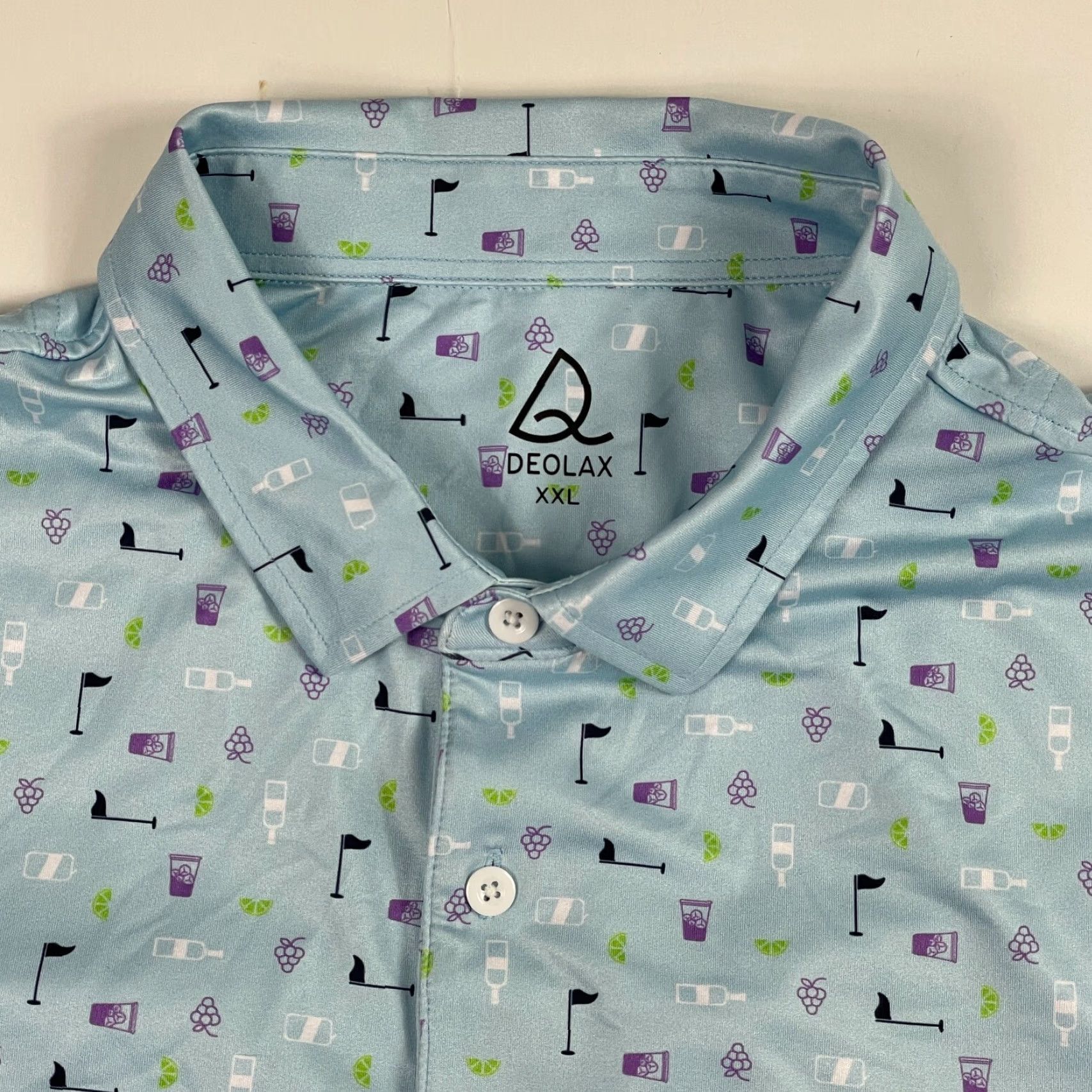 Vintage Deolax Polo Shirt Mens 2XL XXL Blue Short Sleeve Golf Golfing Size US XXL / EU 58 / 5 - 7 Thumbnail