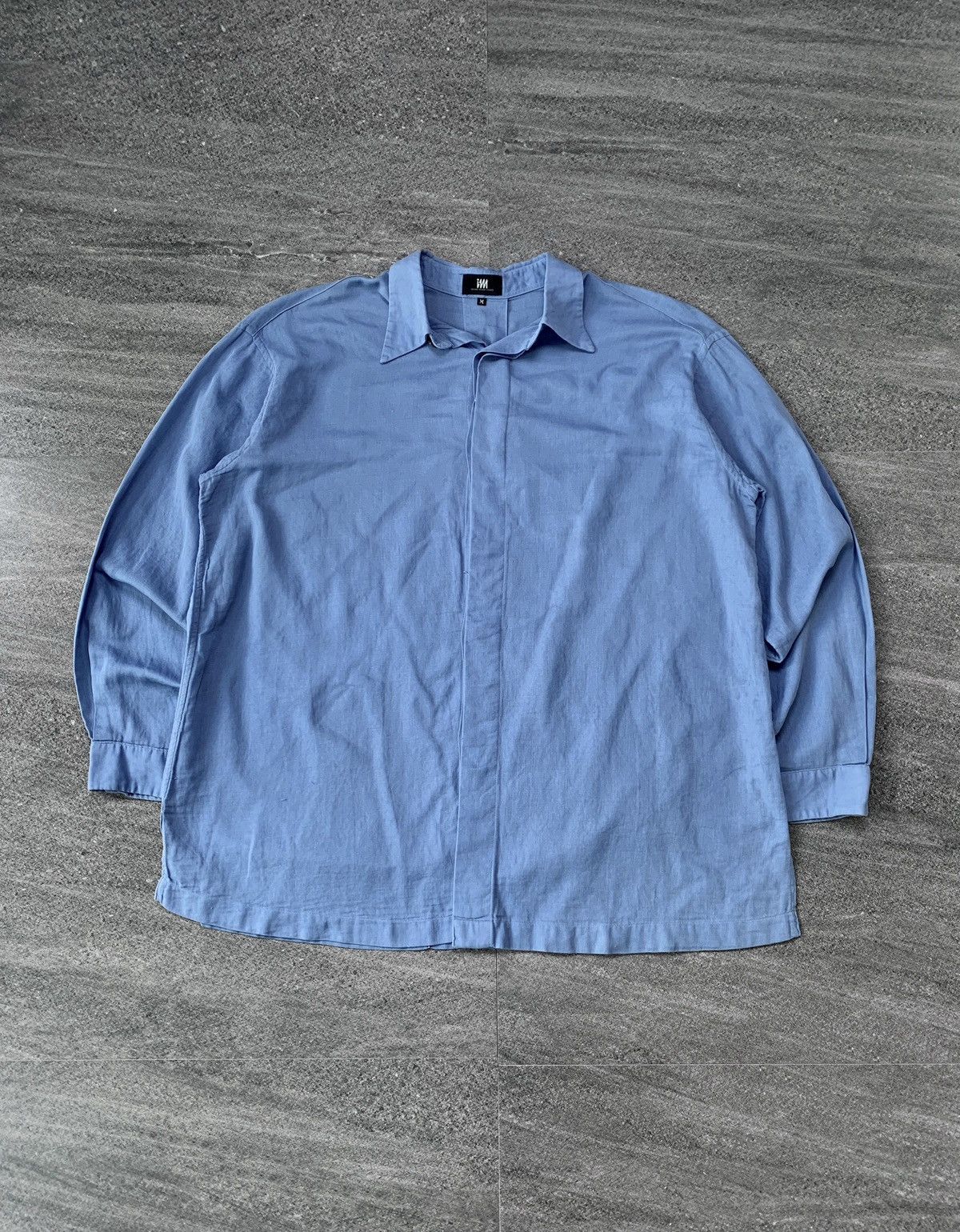 Issey Miyake Hidden Button Light Cotton Shirt Size US M / EU 48-50 / 2 - 1 Thumbnail