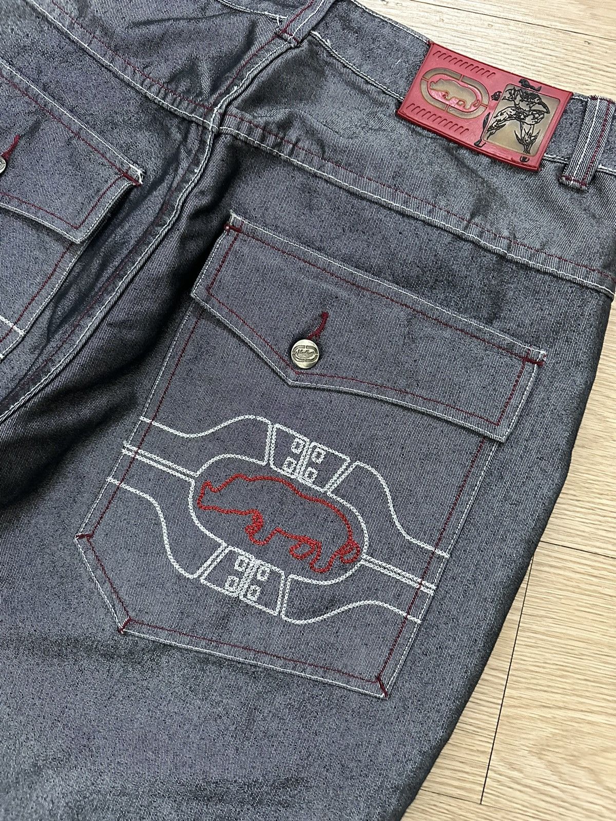 Ecko Unltd. × JNCO × Vintage Rare Vintage Y2K Ecko Unltd Baggy Goth Bondage Jeans Jnco Size US 34 / EU 50 - 17 Thumbnail