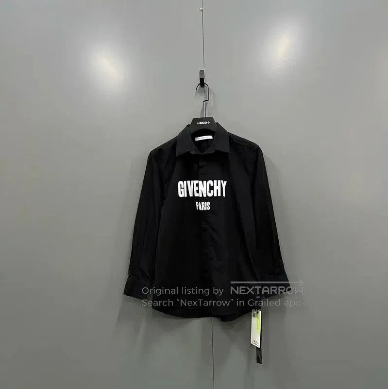 Givenchy Givenchy Black Logo Long Sleeve Shirt . Size XXS / US 00 / IT 34 - 1 Thumbnail