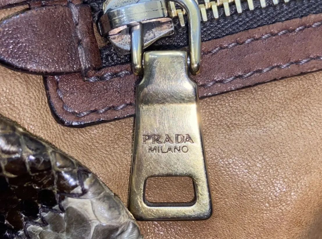 Prada RARE AW’09 Prada Milano Pitone+crocodile Patch leather bag Size ONE SIZE - 16 Thumbnail