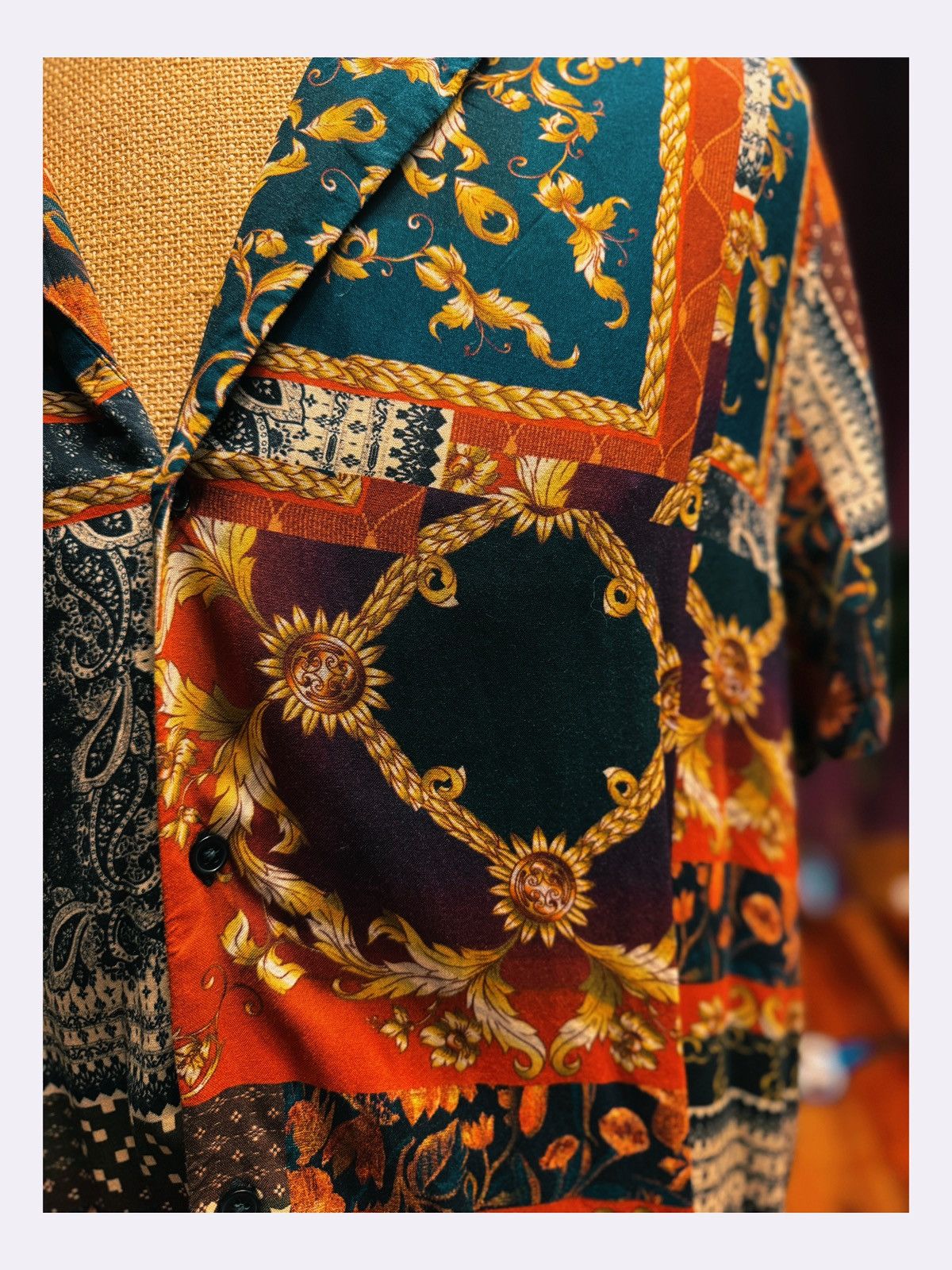 Asos ASOS DESIGN Baroque Patchwork Shirt – Size M Size US M / EU 48-50 / 2 - 3 Thumbnail