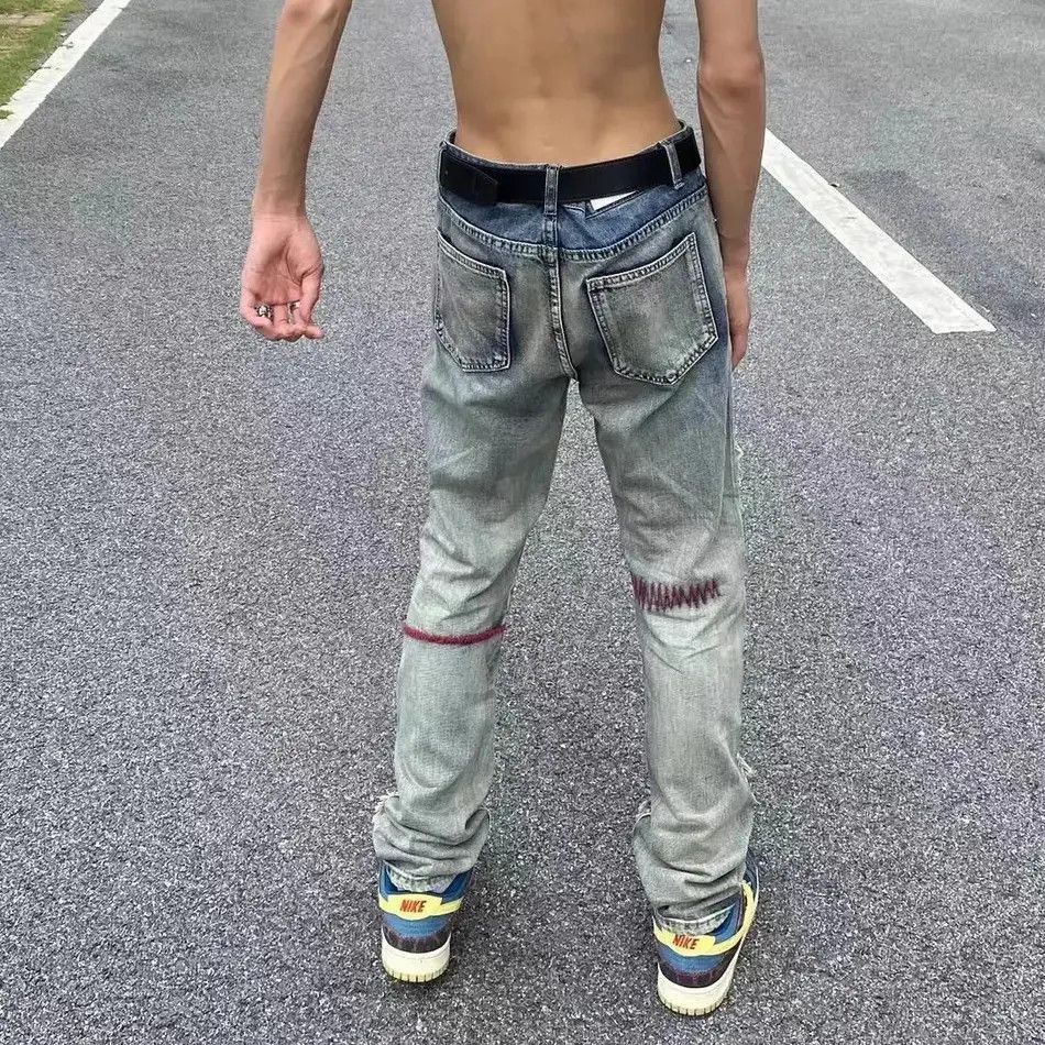Japanese Brand Retro washed distressed jeans Size US 30 / EU 46 - 2 Thumbnail