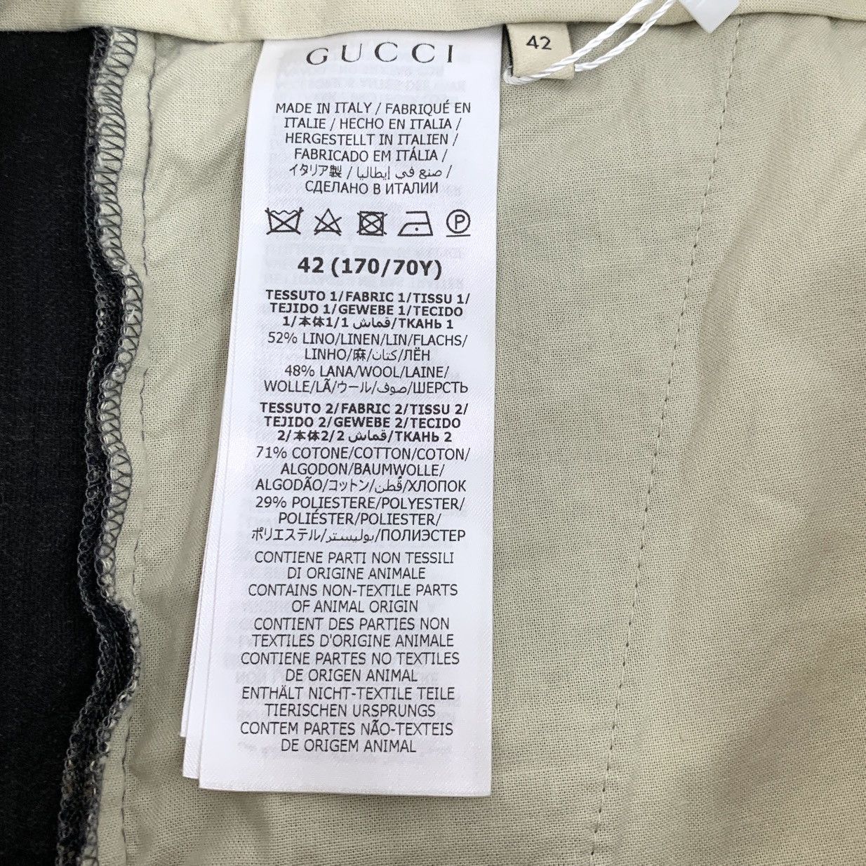 Gucci Gucci Check Logo Jacquard Spliced Linen Casual Shorts K26WX Size 28" / US 6 / IT 42 - 7 Thumbnail