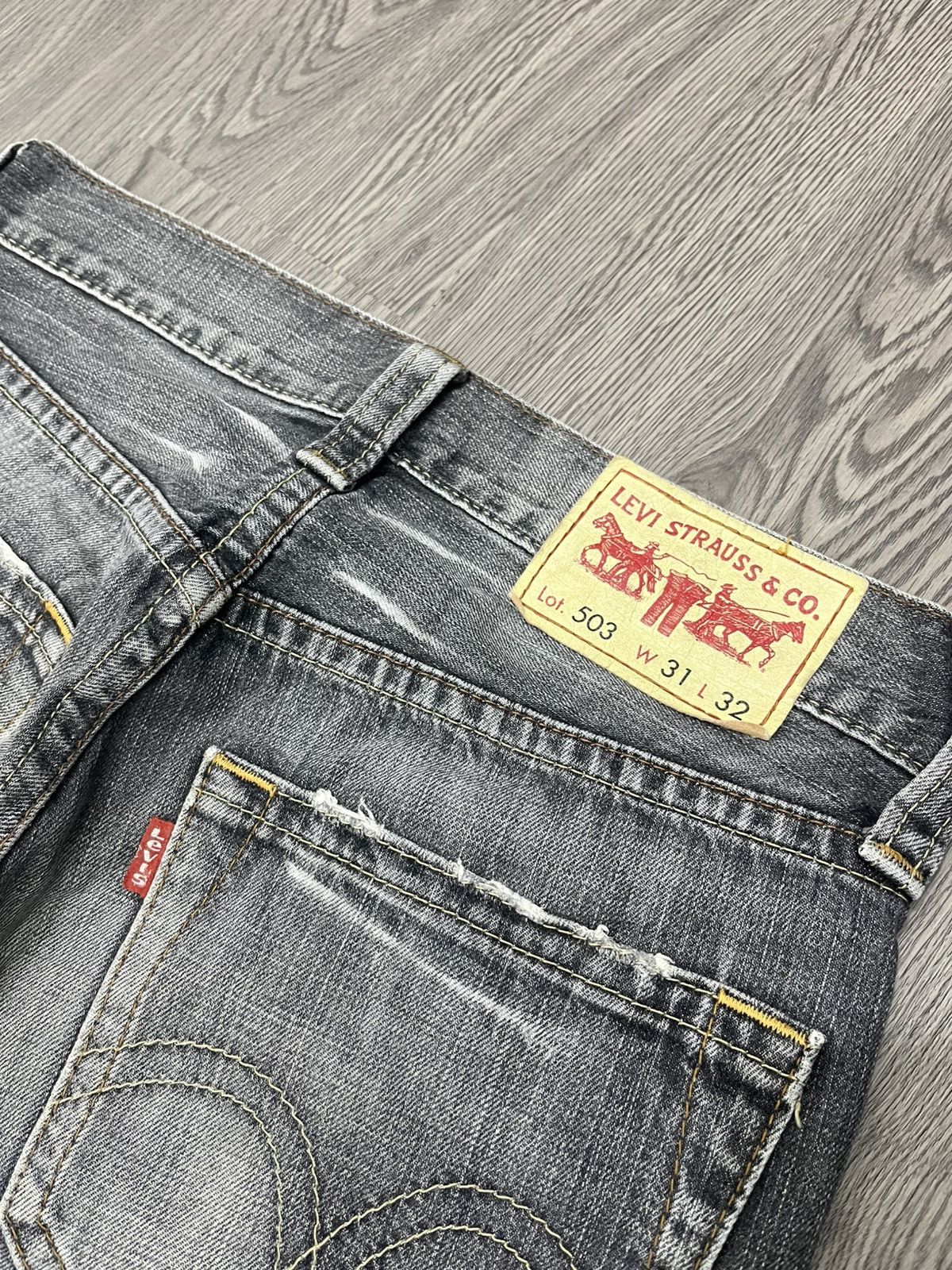 Levi's Vintage Clothing Vtg Levi's 503 grey wosh jeans Size US 31 - 6 Thumbnail