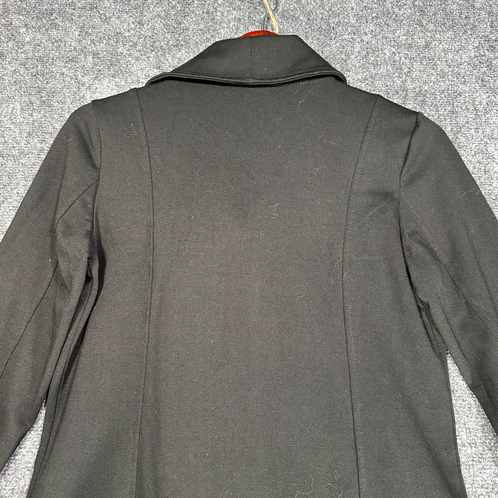 Banana Republic Banana Republic Jacket Womens XS Black Asymmetrical Zip Pockets Knit Classic Basic Jacket Car Coat Style Mens Womens Size XS / US 0-2 / IT 36-38 - 8 Thumbnail