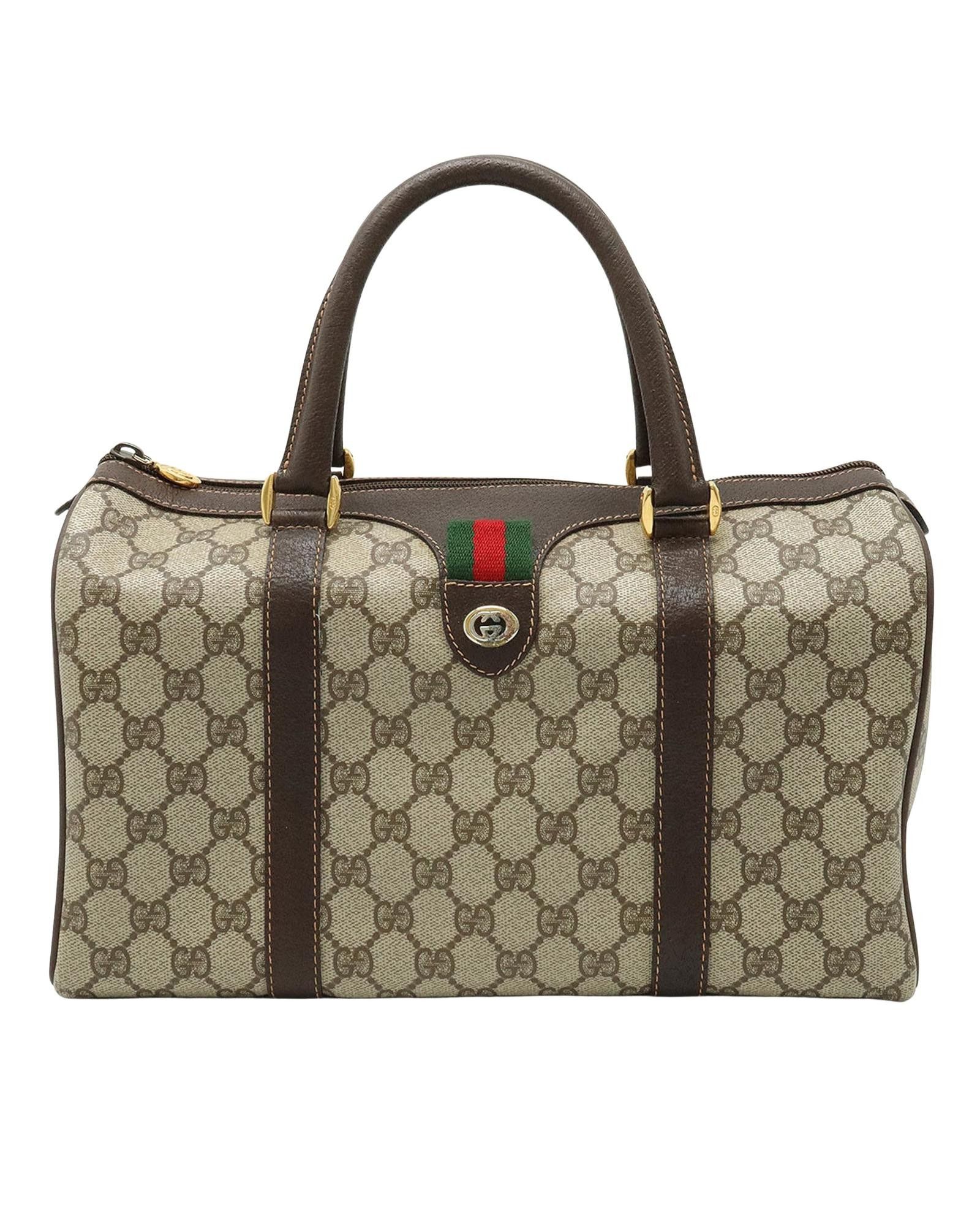 image of Gucci Beige Canvas Sherry Bag - Good Condition, Women's