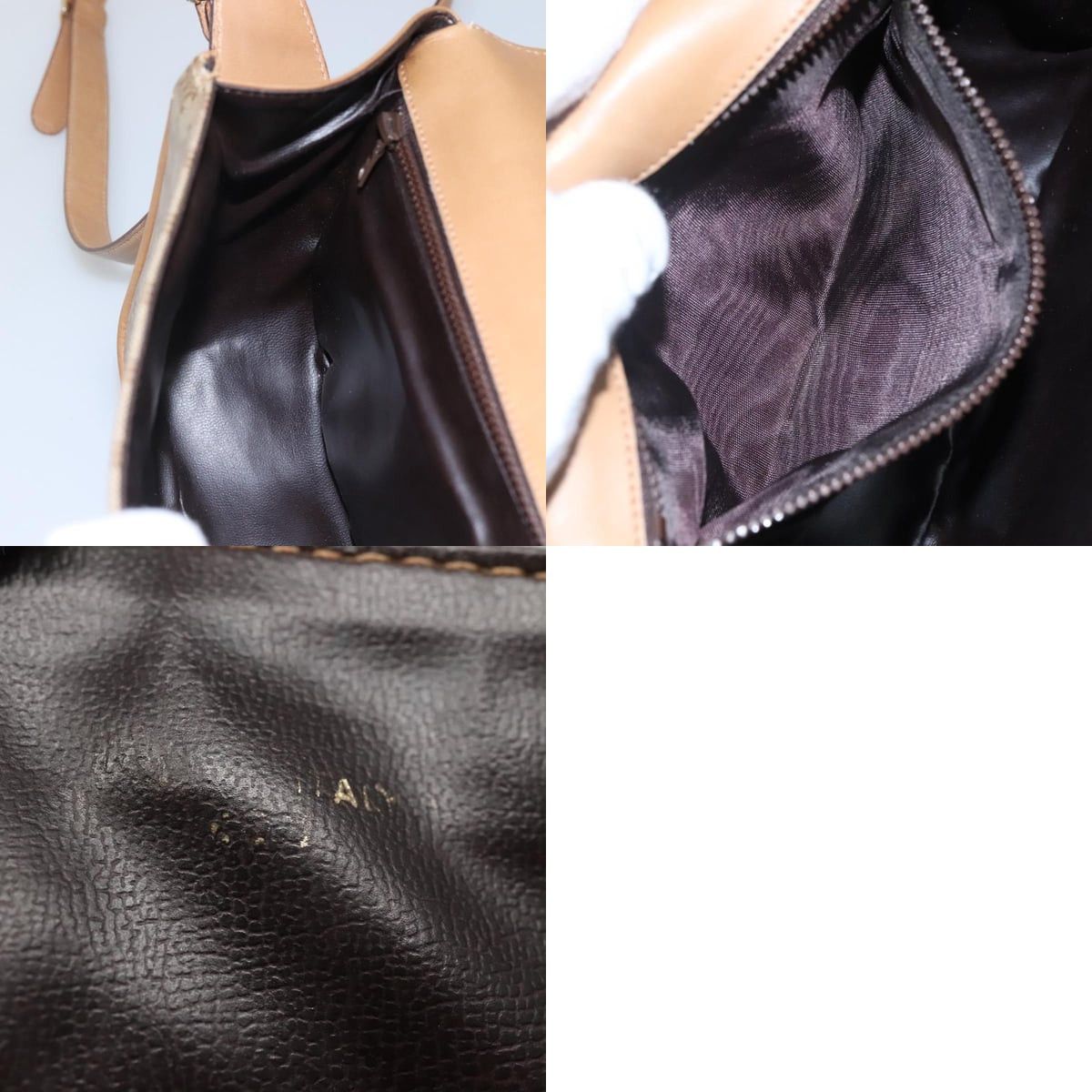 Celine CELINE Macadam Canvas Shoulder Bag Beige Size ONE SIZE - 12 Thumbnail