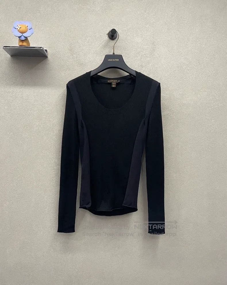 Louis Vuitton Louis Vuitton Patchwork black sweater Size S / US 4 / IT 40 - 1 Thumbnail