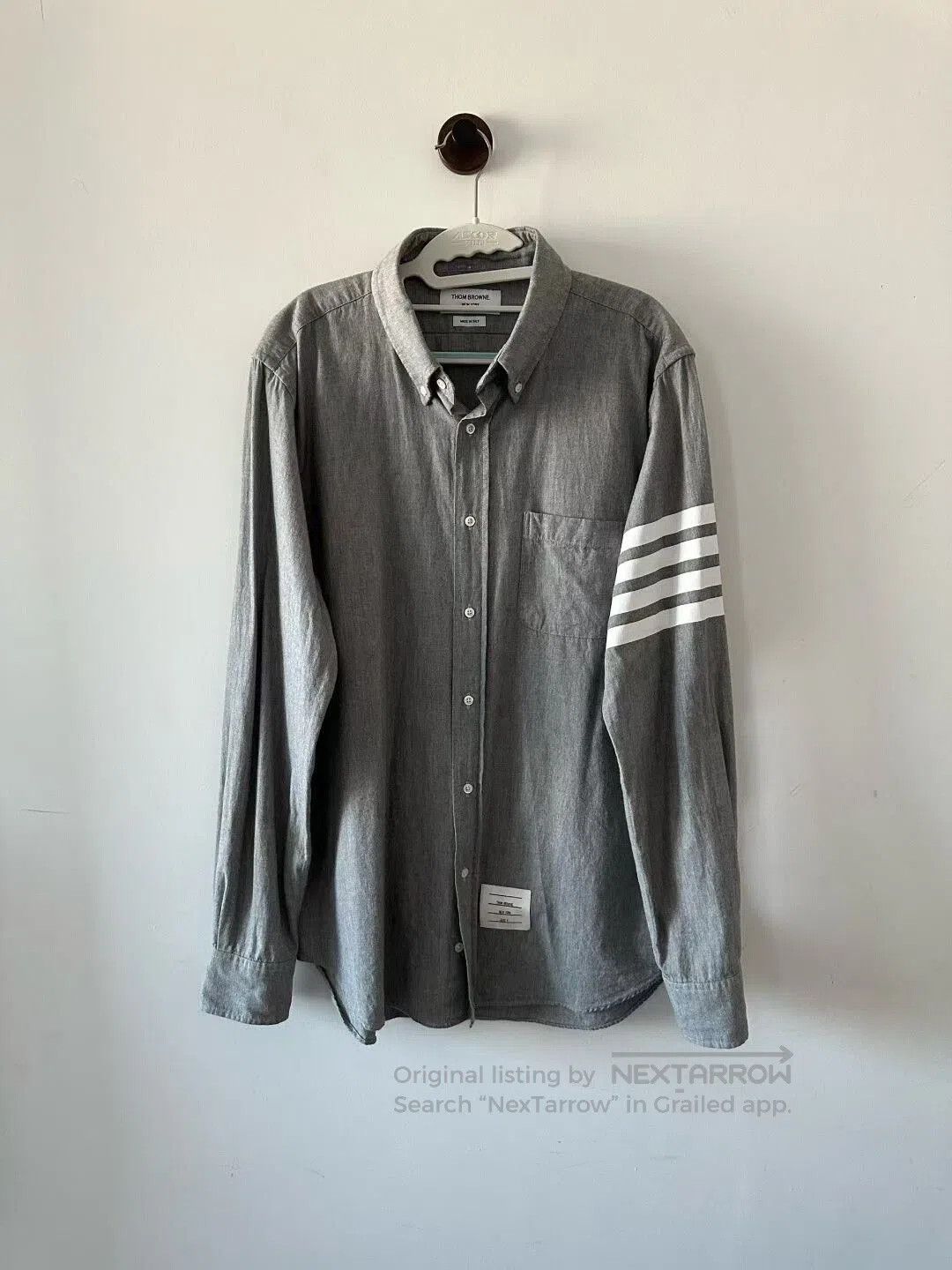 Thom Browne thom browne gray long sleeve shirt. Size US M / EU 48-50 / 2 - 1 Thumbnail