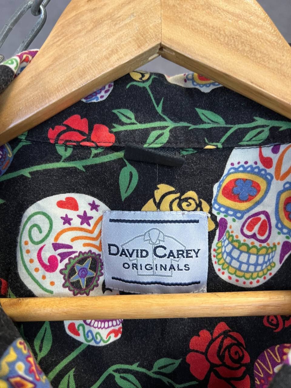 Other David Carey art skulls crazy Hawaiian shirt Size US L / EU 52-54 / 3 - 4 Thumbnail