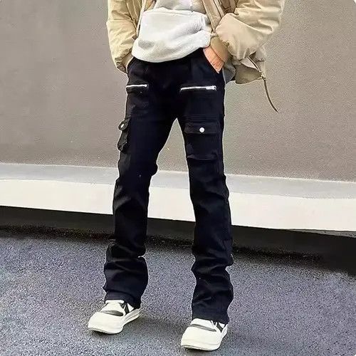 Jean Vintage pleated multi-pocket nylon cargo trousers Size US 32 / EU 48 - 3 Thumbnail