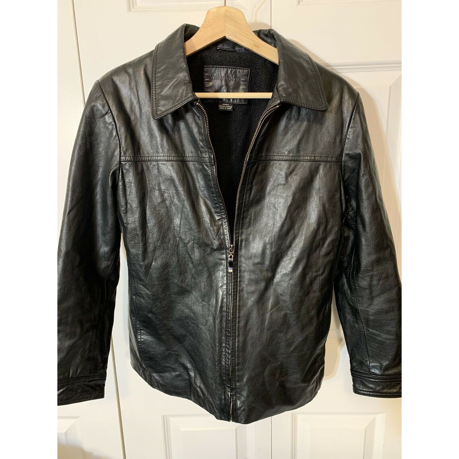 Other Kathy Ireland Black Leather Jacket Coat Women's Sz M Size M / US 6-8 / IT 42-44 - 5 Thumbnail