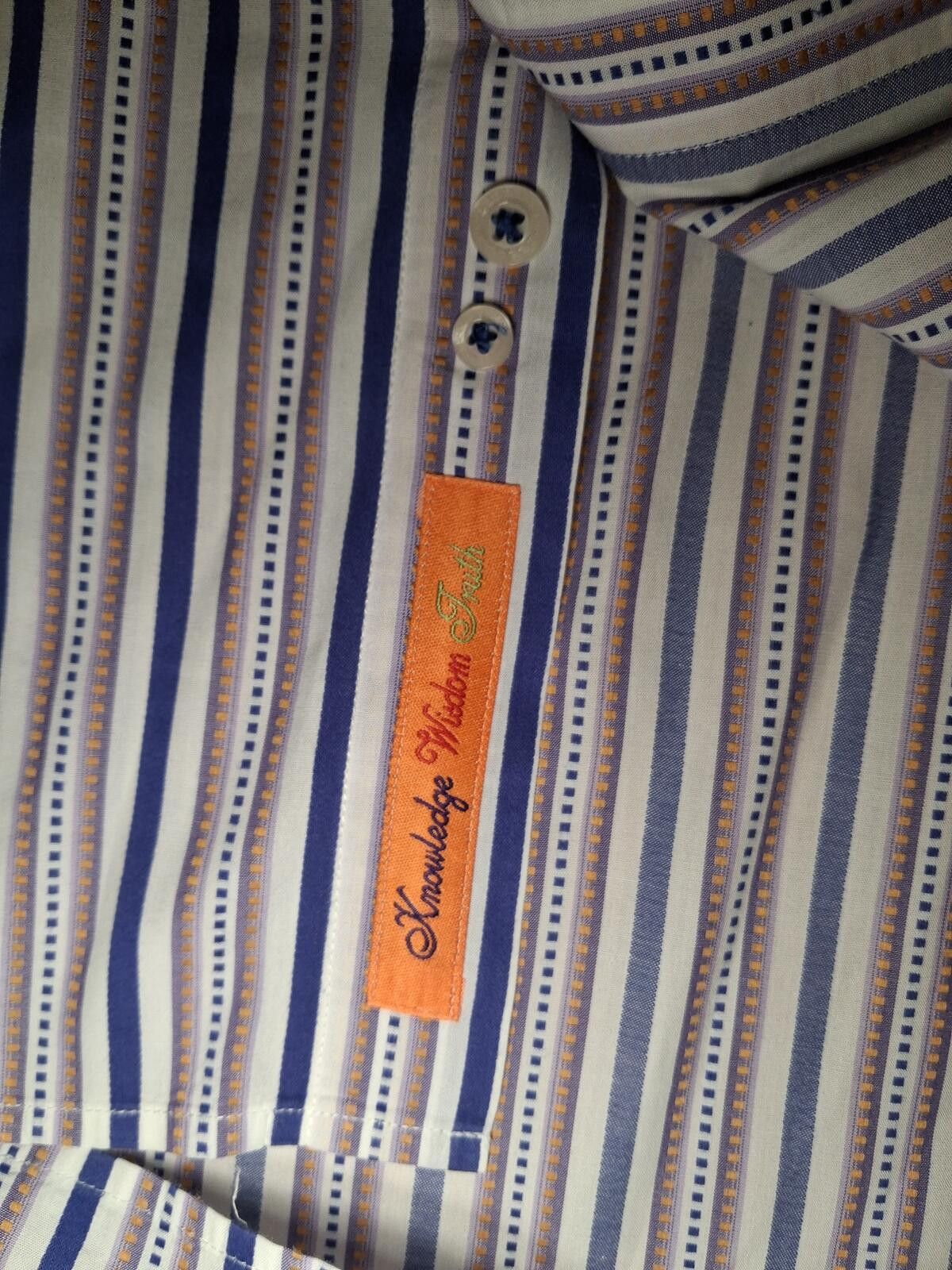 Robert Graham Robert Graham Shirt XL Multicolor Cotton Striped Flip Cuff Size US XL / EU 56 / 4 - 5 Thumbnail