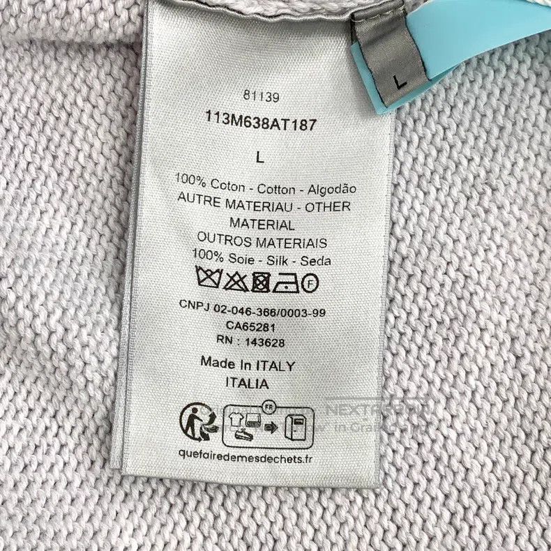 Dior Dior Gray logo old flower stitching cotton round-neck long Size US L / EU 52-54 / 3 - 7 Thumbnail