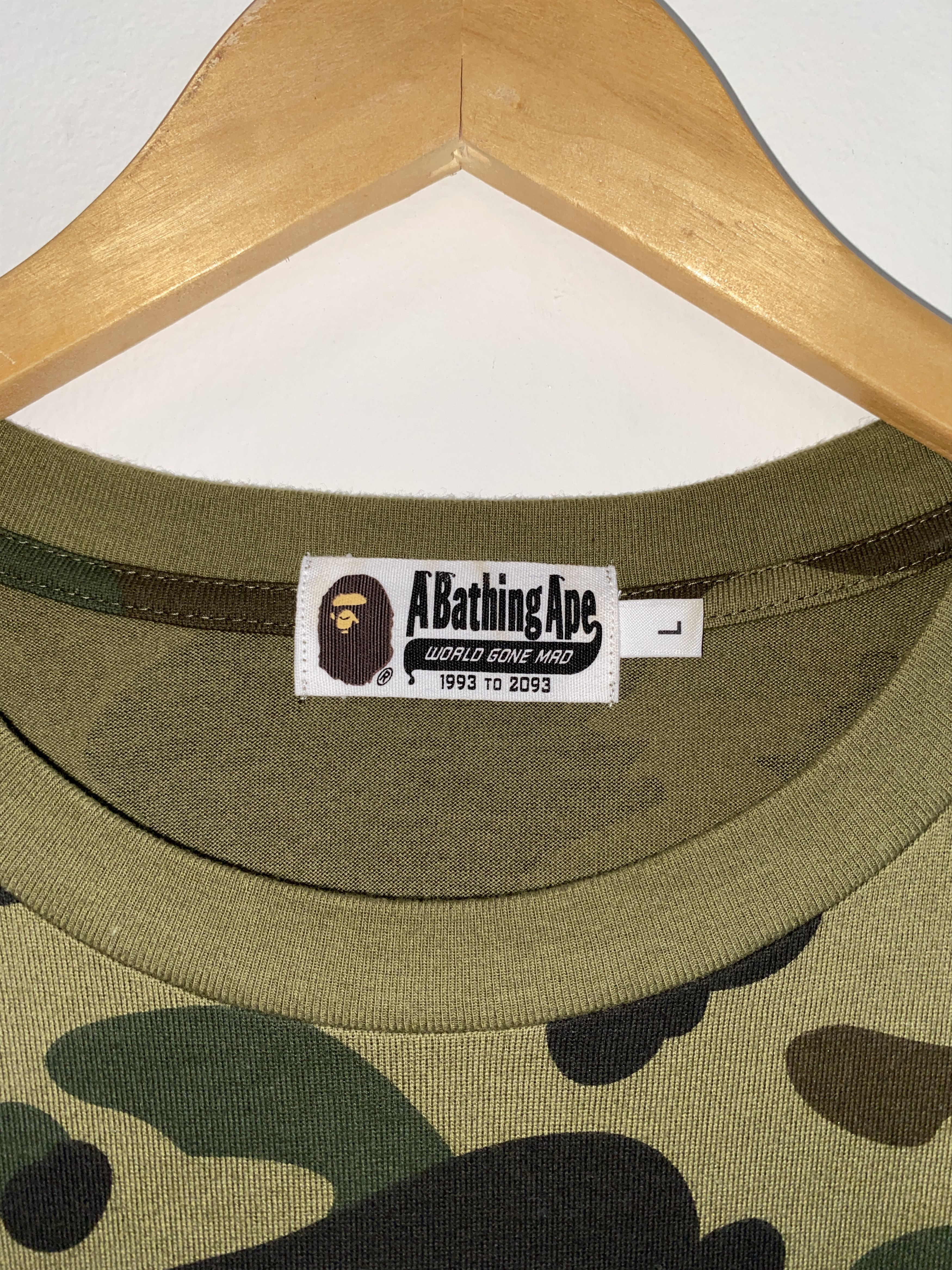 Bape A Bathing Ape 1st Camo Big Shark Tee (Shark 8) - Green Camo Size US L / EU 52-54 / 3 - 4 Thumbnail