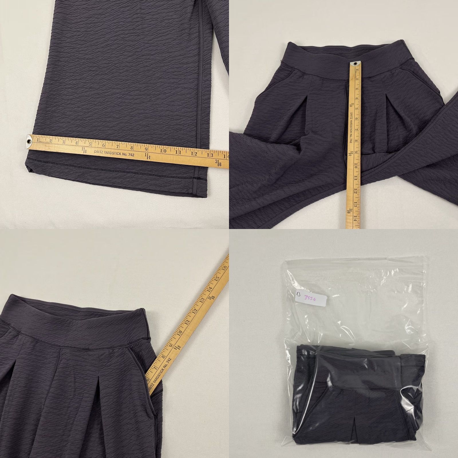 Lululemon Lululemon Can You Feel The Pleat Pants Women Size 6 Cropped Wide-Leg 19" Purple Nylon Blend Pockets Athleisure Yoga Womens Size 28" / US 6 / IT 42 - 8 Thumbnail