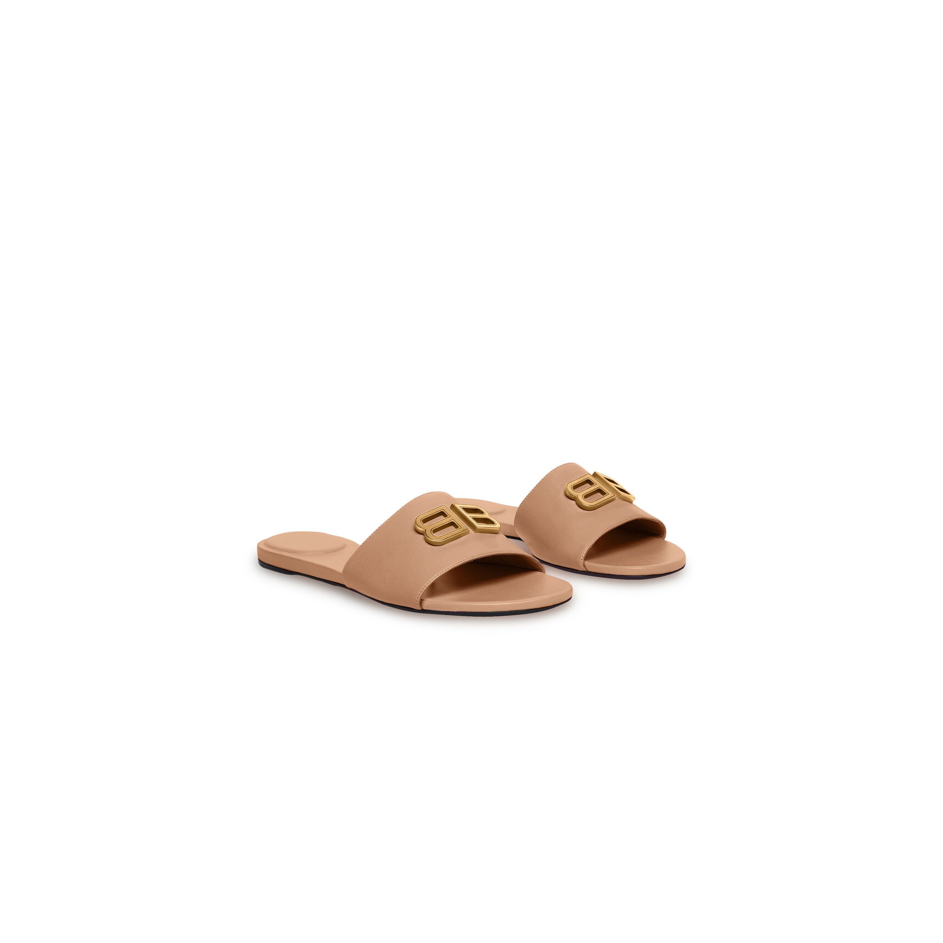 Balenciaga o1la1rc1a1024 Groupie Sandals in Nude Beige/Gold Size US 9 / IT 39 - 2 Thumbnail