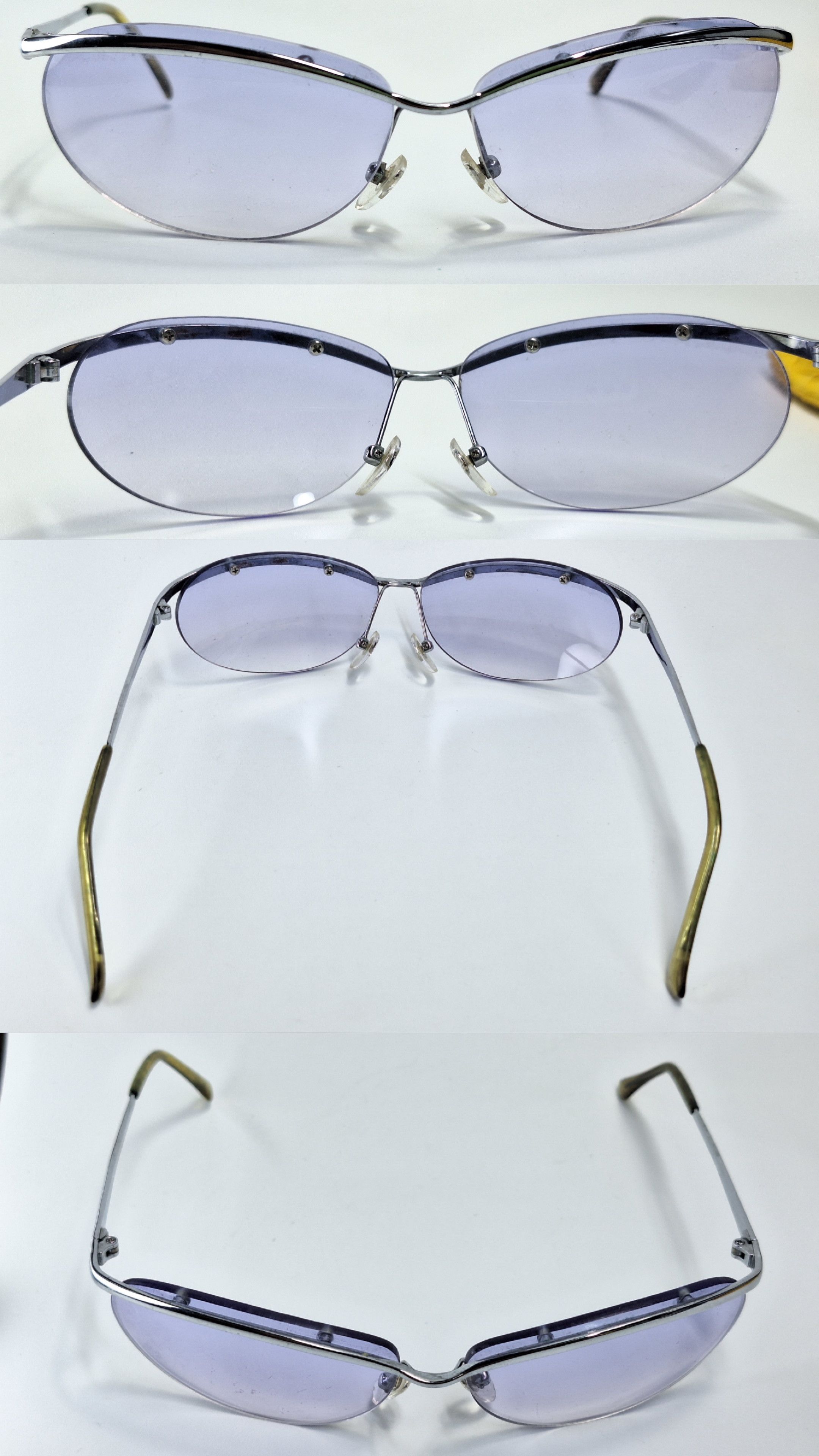 Other 00s Japan Vintage All Silver Semi-Rimless Minimal Eyeglass Size ONE SIZE - 3 Thumbnail
