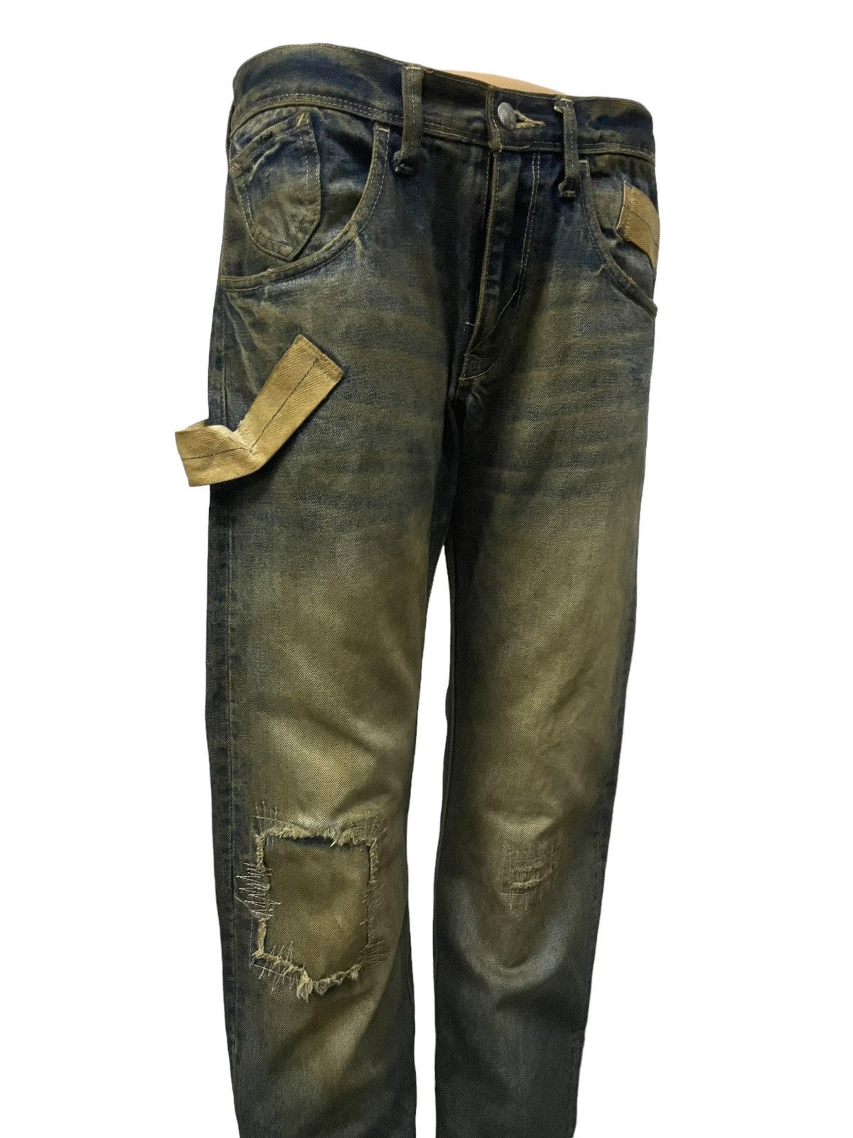 Hysteric Glamour × R.Newbold R.Newbold Muddy Wash Carpenter Distressed Repaired Jeans Size US 30 / EU 46 - 4 Thumbnail