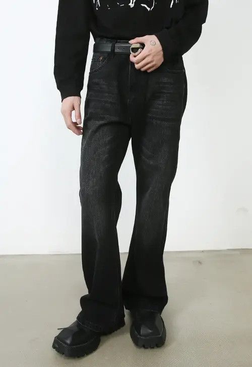 VIBE Men's retro washed straight bootcut jeans Size US 32 / EU 48 - 3 Thumbnail