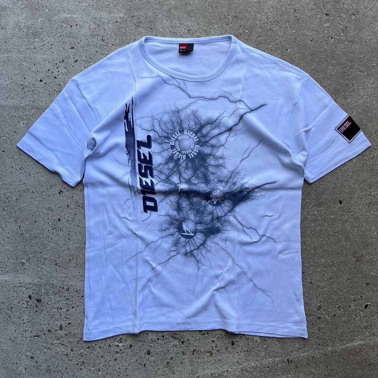 Affliction × Diesel Diesel y2k crazy sport baby blue Graphic Tee Size US L / EU 52-54 / 3 - 1 Thumbnail