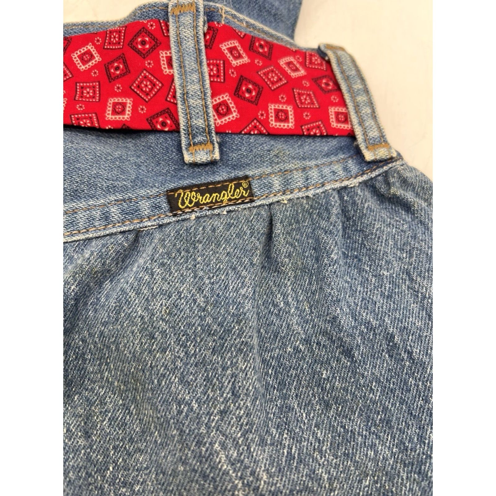 Wrangler VINTAGE Wrangler Denim Jean Shoulder Bag Purse Western Upcycled Country Girl Western Denim Bag Purse Size 32" / US 10 / IT 46 - 5 Thumbnail
