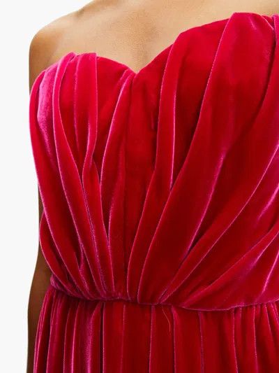 Dolce & Gabbana o1y0825 Velvet Mini Dress in Fuchsia Size S / US 4 / IT 40 - 2 Thumbnail