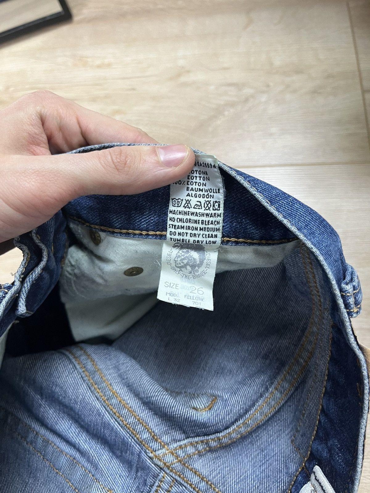 Diesel × Vintage Vintage Diesel Italy Jeans Pants Regular Fit 26 Size US 26 / EU 42 - 9 Thumbnail