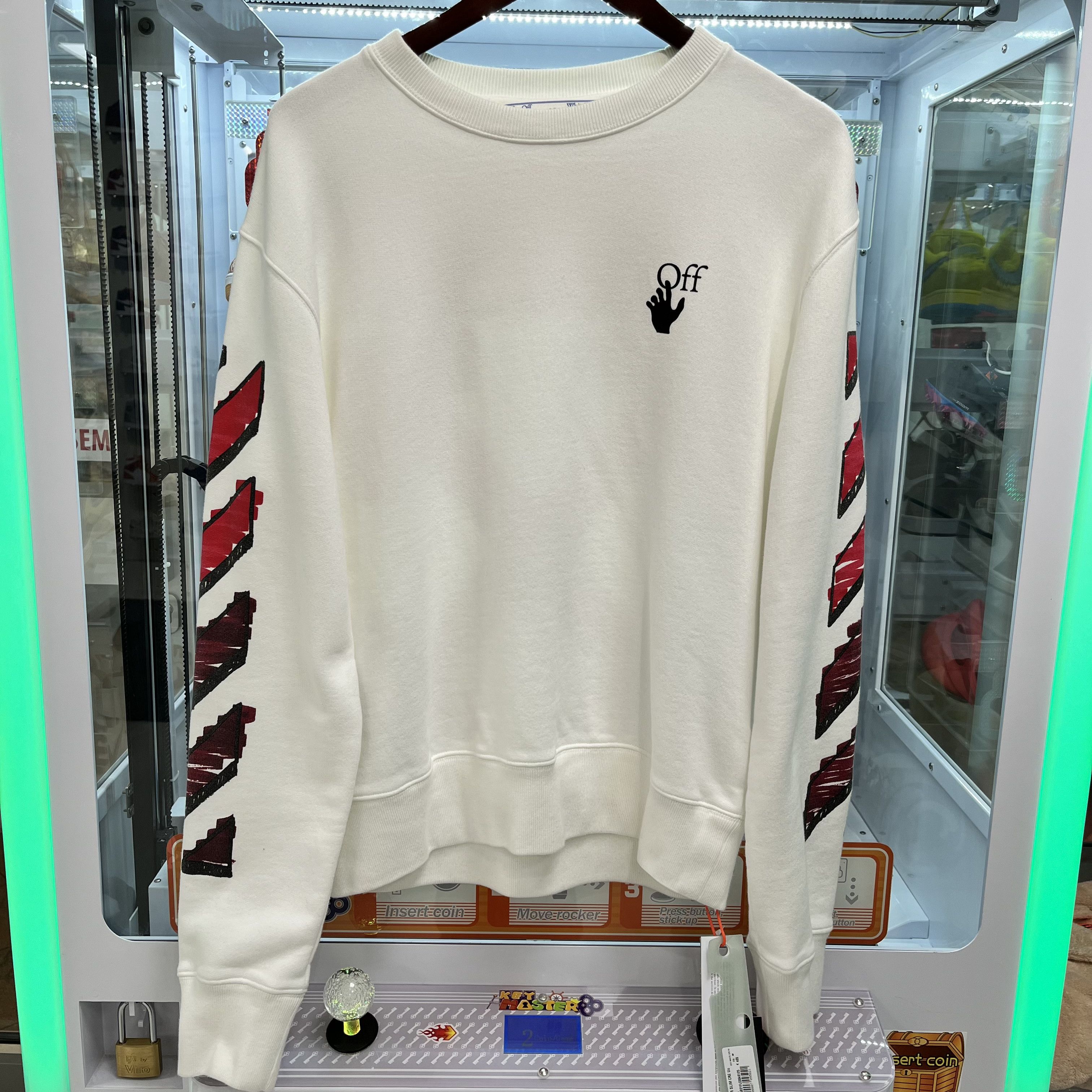 image of Off White Off-White Marker Arrows Cotton Sweatshirt White/red, Men's (Size Medium)