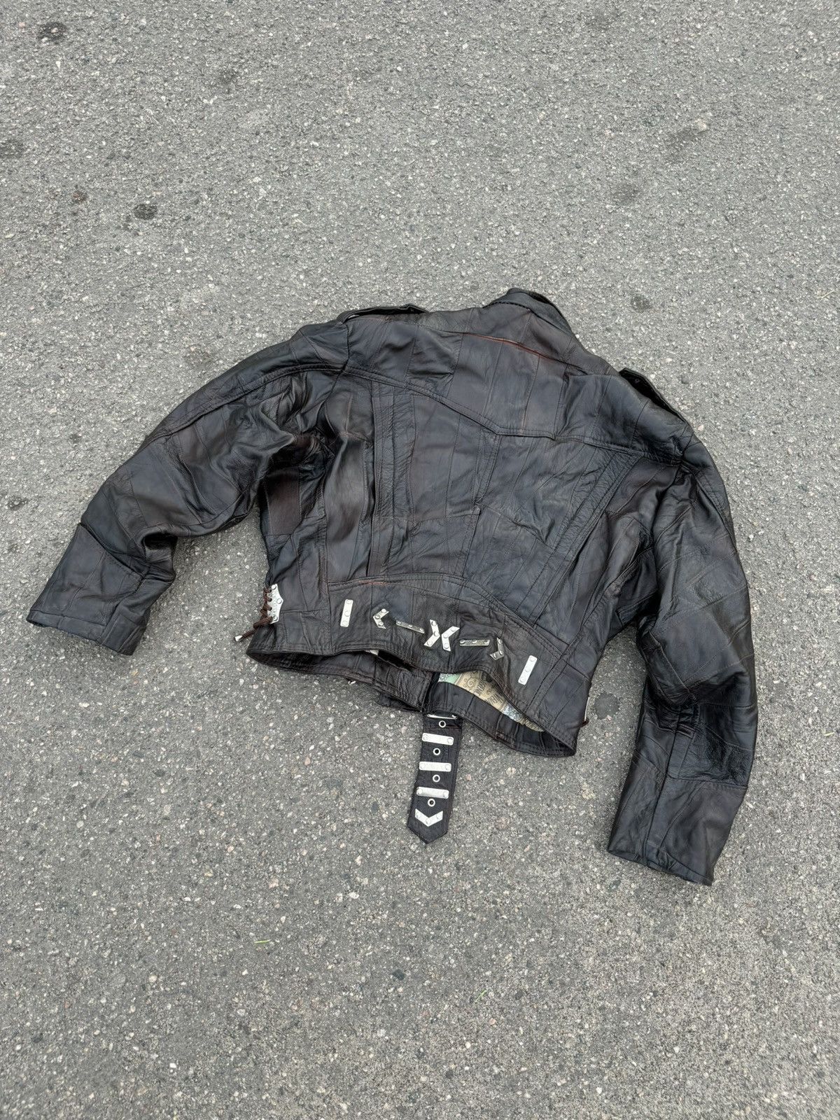 Dr. Martens × Vintage Vintage 80s Dr. Martens Leather Moto Bomber Opium Style Size US L / EU 52-54 / 3 - 11 Thumbnail