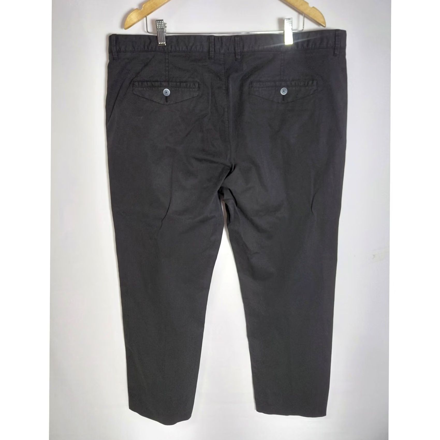 BUGATCHI Bugatchi Pants Men Size 40 Black Cotton Blend Portugal Size US 40 / EU 56 - 2 Thumbnail