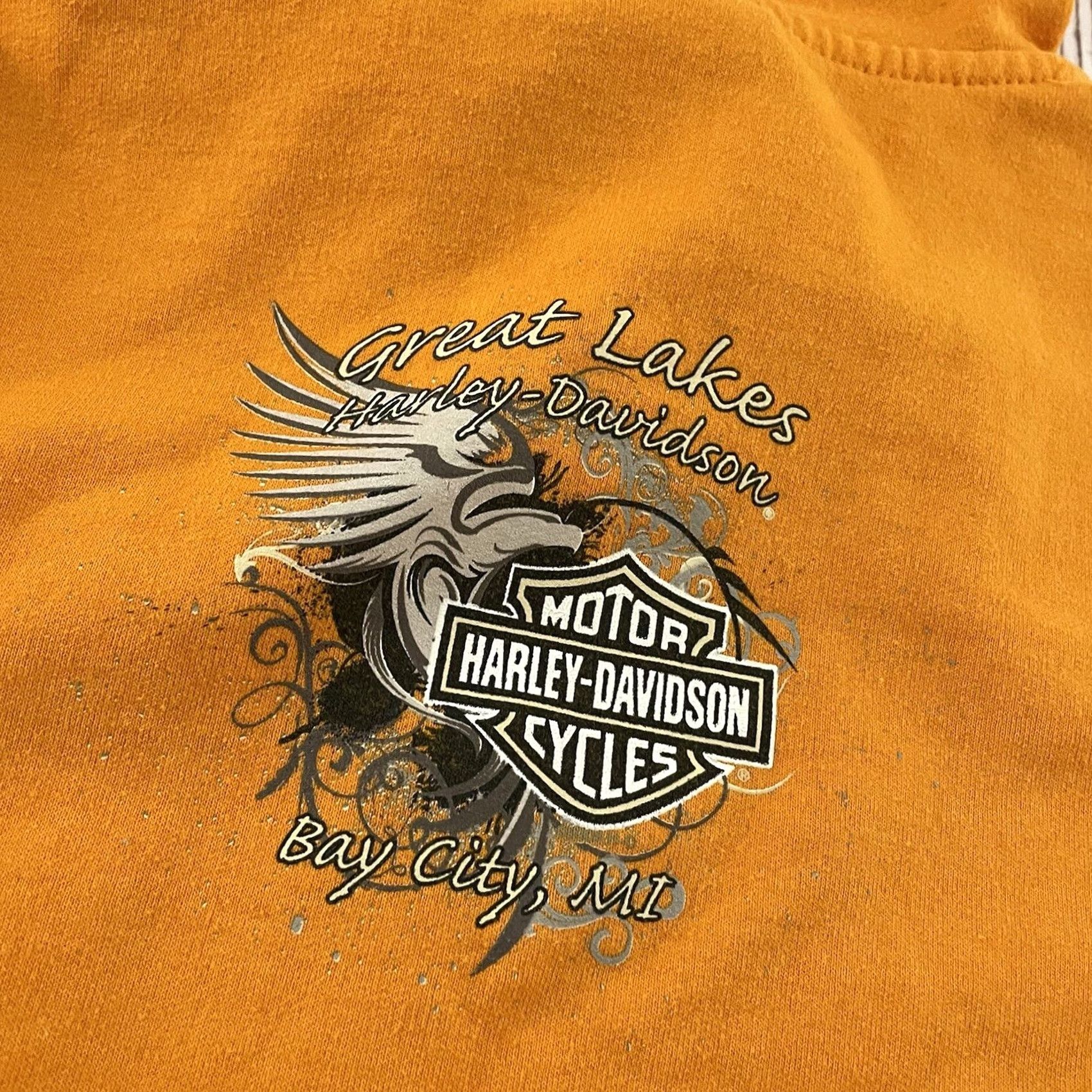 Harley Davidson Harley-Davidson Sweatshirt Pullover Hooded Yellow Women’s Small City Activewear Size S / US 4 / IT 40 - 7 Thumbnail