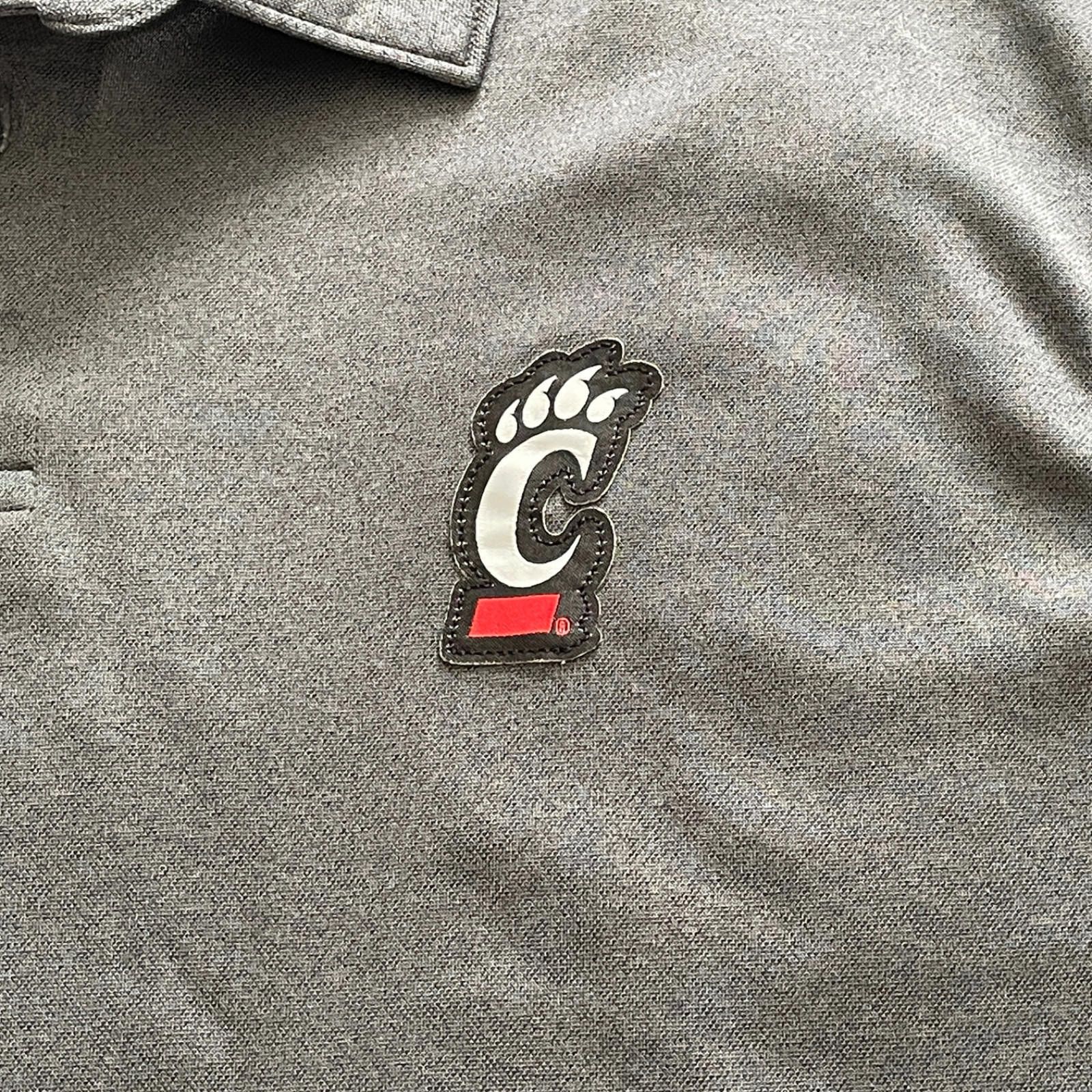 Champion University Of Cincinnati UC Bearcats Mens Gray Polo Shirt XL Size ONE SIZE - 6 Thumbnail