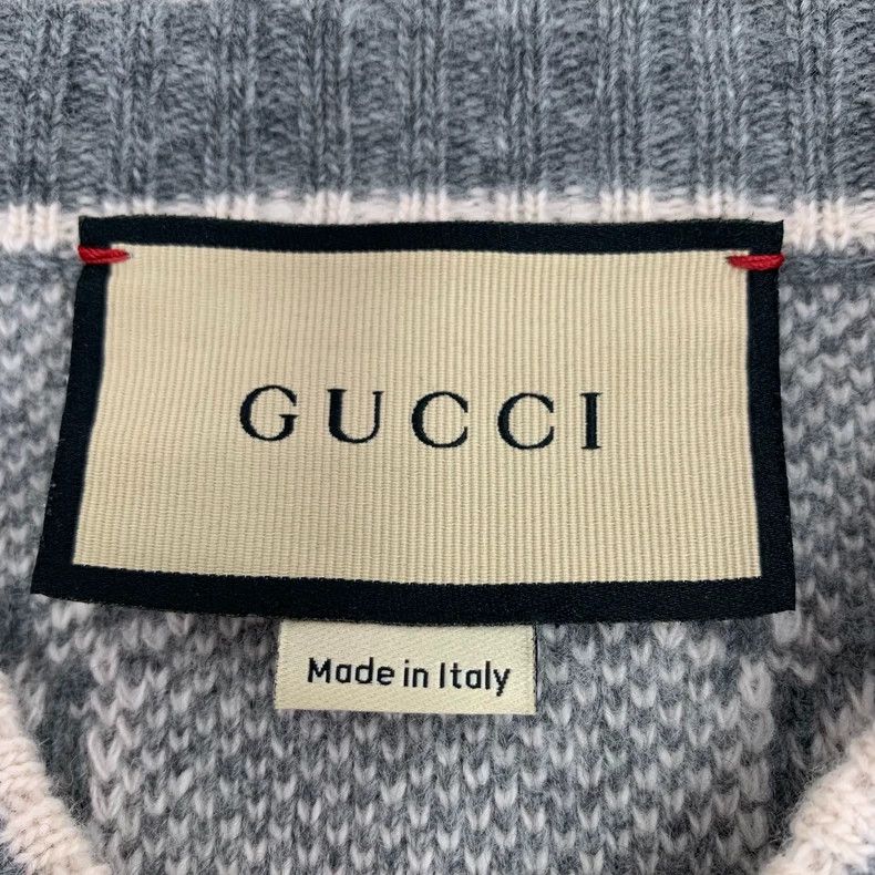 Gucci GucciGray logo jacquart full printed wool single-breasted l Size M / US 6-8 / IT 42-44 - 6 Thumbnail