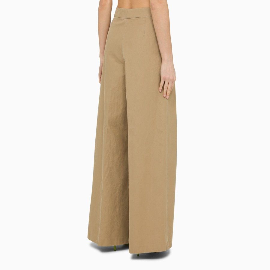 Dries Van Noten o1d2blof0824 Cotton Trousers in Beige Size 28" / US 6 / IT 42 - 4 Thumbnail