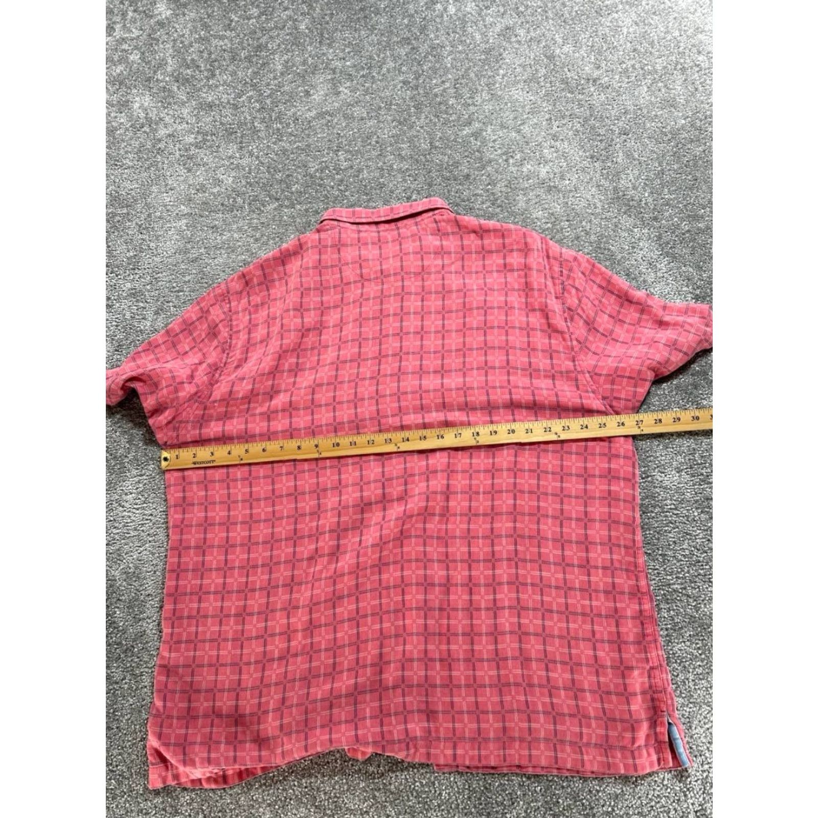 Tommy Bahama Tommy Bahama Shirt Mens XXL Pink Windowpane Check Silk Logo Button-Up Short Sleeve Casual Travel Size US XXL / EU 58 / 5 - 6 Thumbnail