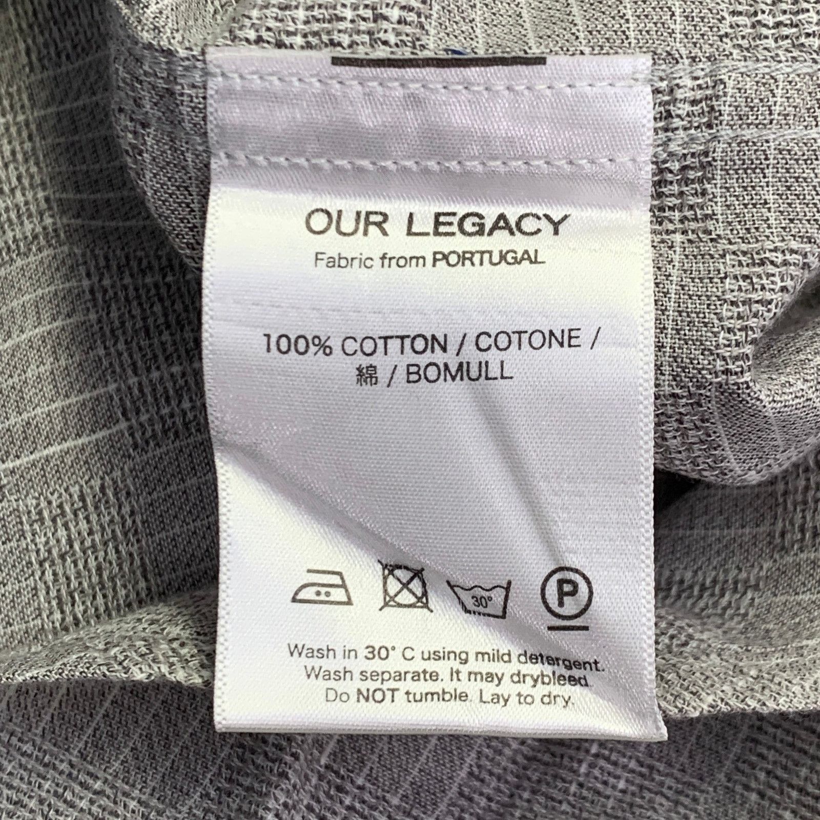 Our Legacy Grey White Cotton Button Down Collar One Pocket Long Sleeve Size US S / EU 44-46 / 1 - 9 Thumbnail