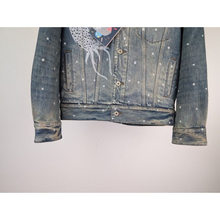 Loewe o1rshd1 Sketch Print Denim Jacket in Mid Blue Size US M / EU 48-50 / 2 - 3 Thumbnail