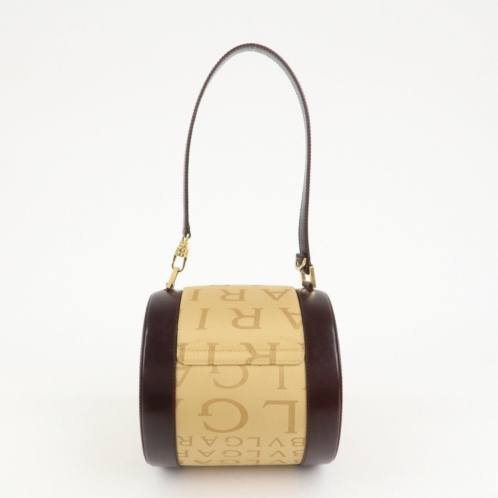 Bvlgari Bvlgari B-zero1 Drum Canvas Shoulder Bag Brown Size ONE SIZE - 2 Thumbnail