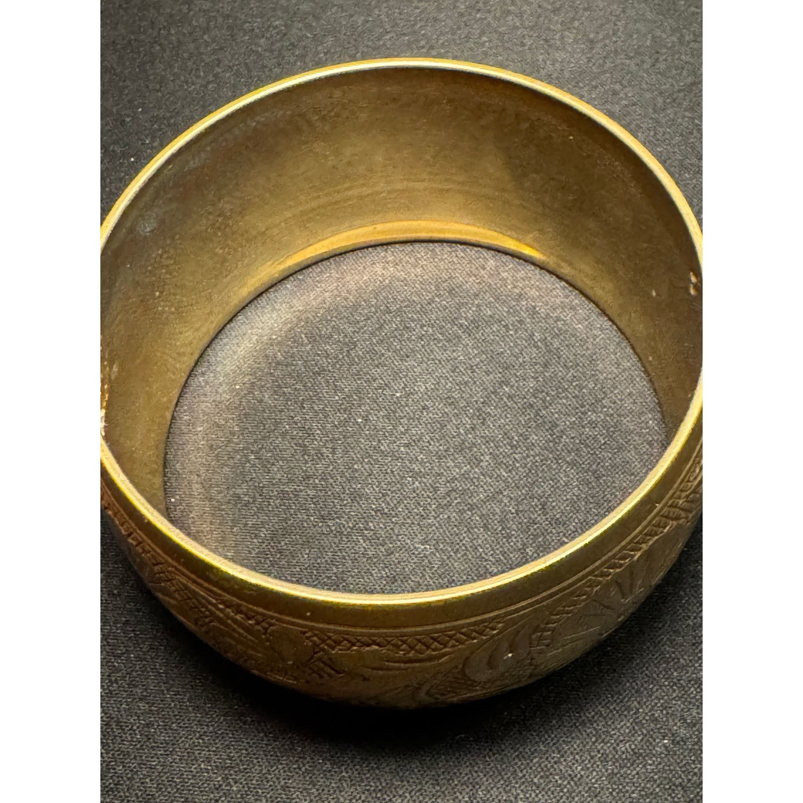 Other Brass Cuff Bracelet Intricate Flower Design 8.5in Size ONE SIZE - 8 Thumbnail