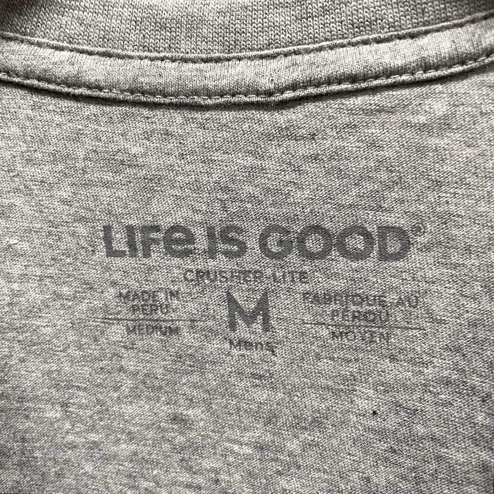 Life is Good VINTAGE Life is Good Crusher Life Gray Dads Best Friend Graphic Tee Mens Size M Size US M / EU 48-50 / 2 - 4 Thumbnail