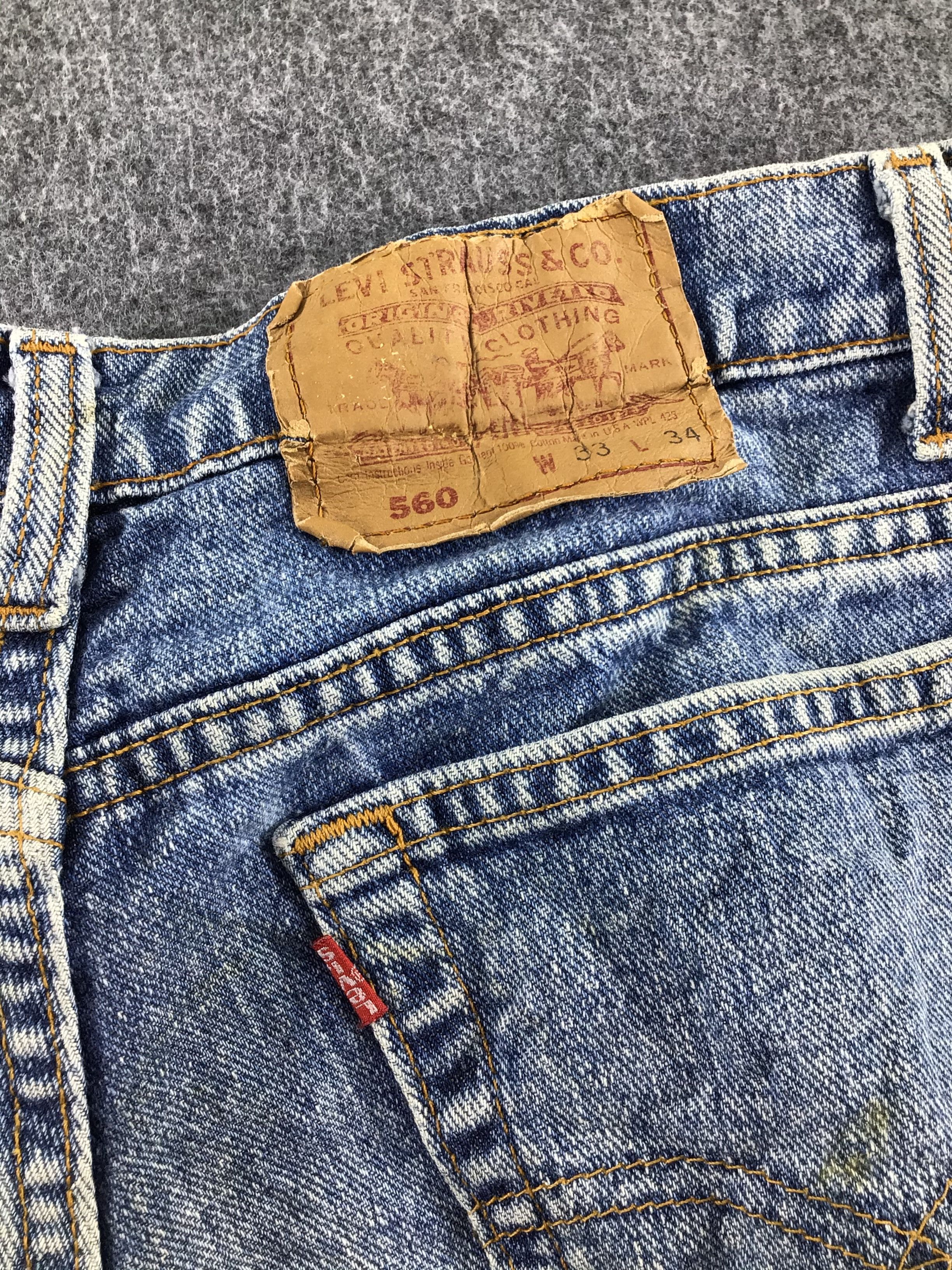 Levi's Vintage 90s Levis 560 Jeans Stone Wash Denim -J406 Size US 33 - 5 Thumbnail